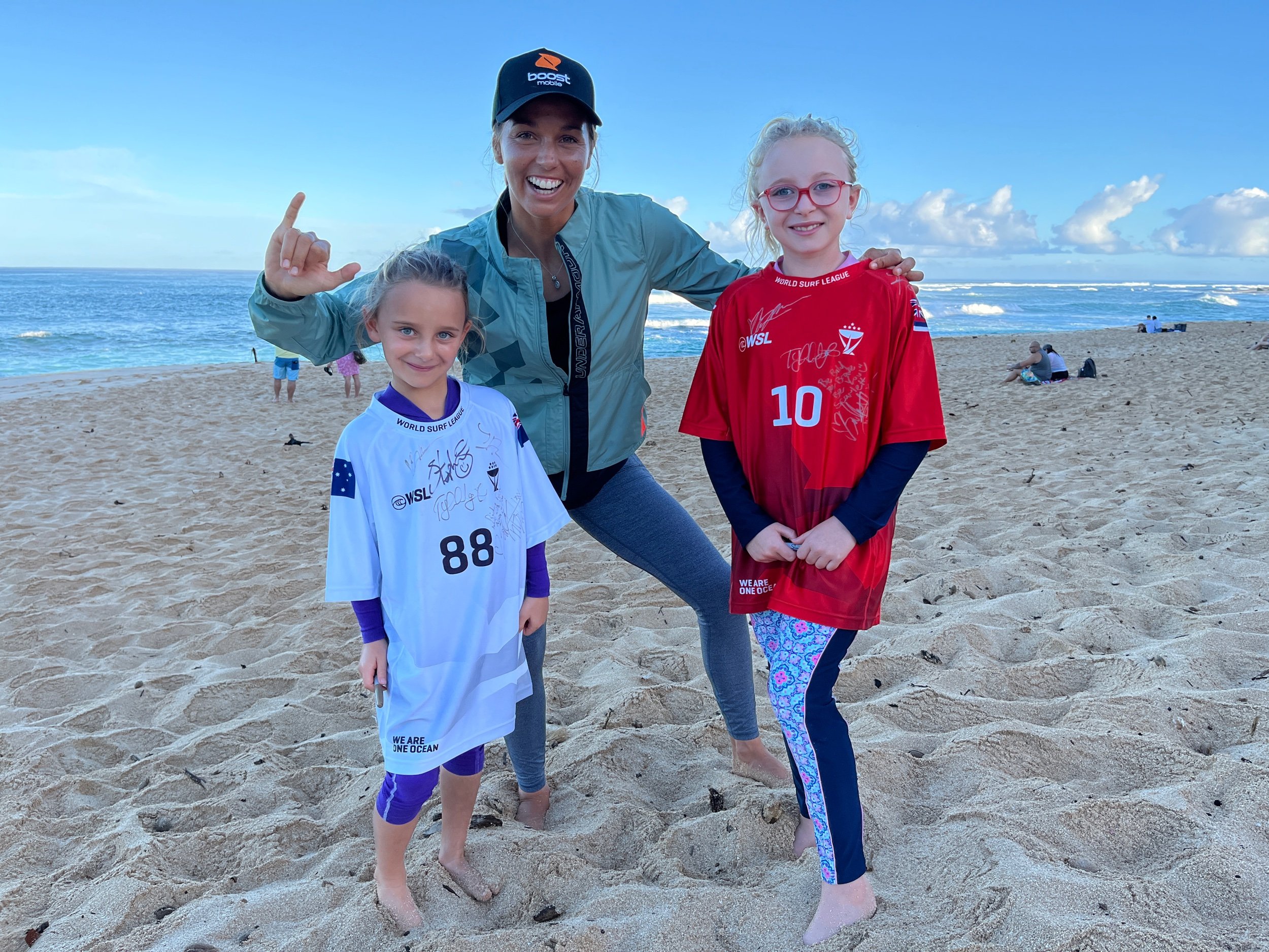 Sally Fitzgibbons with Nora and Scarlett