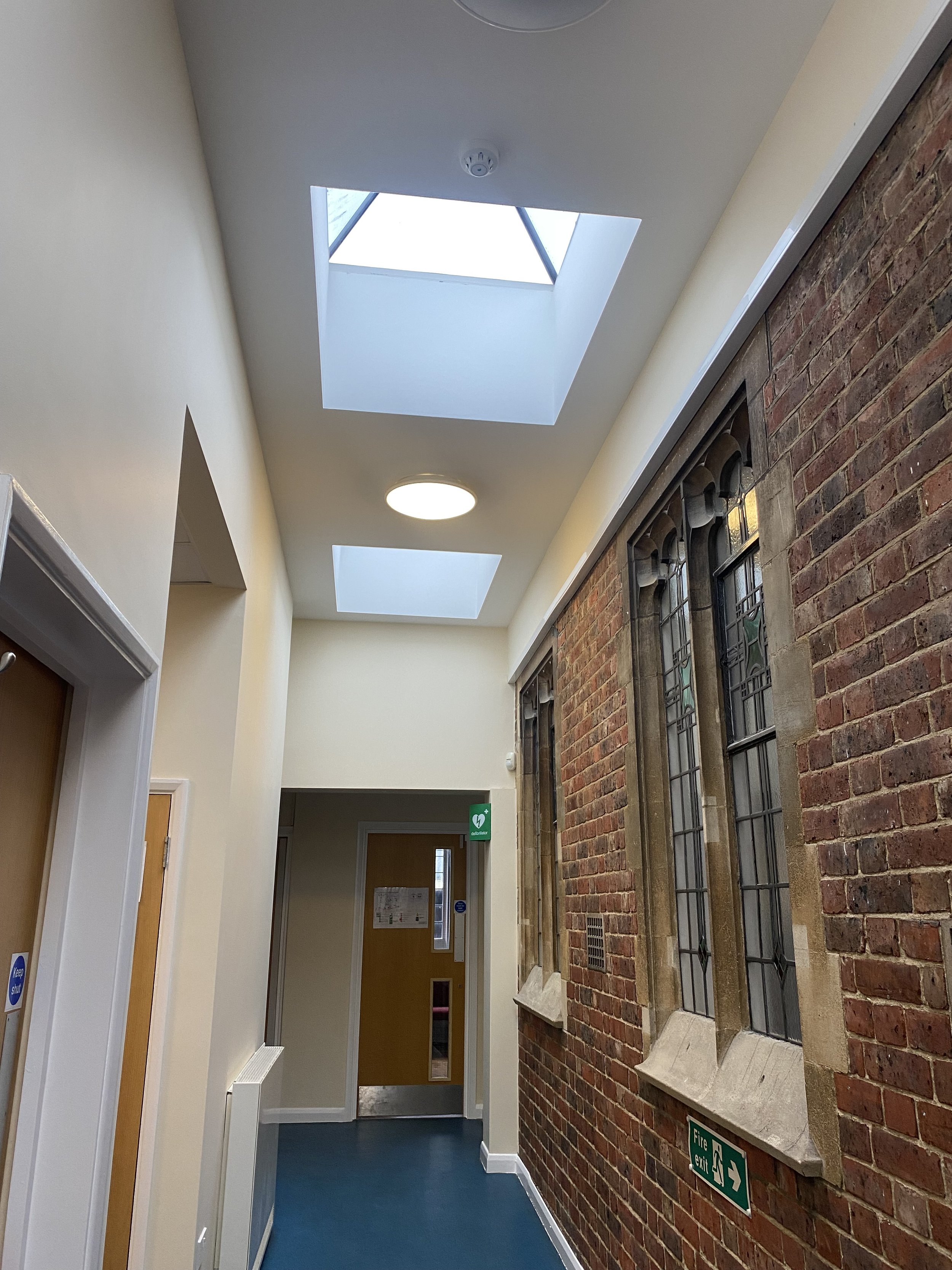 Hallway walls painted at Sidcup Baptist Church.jpeg