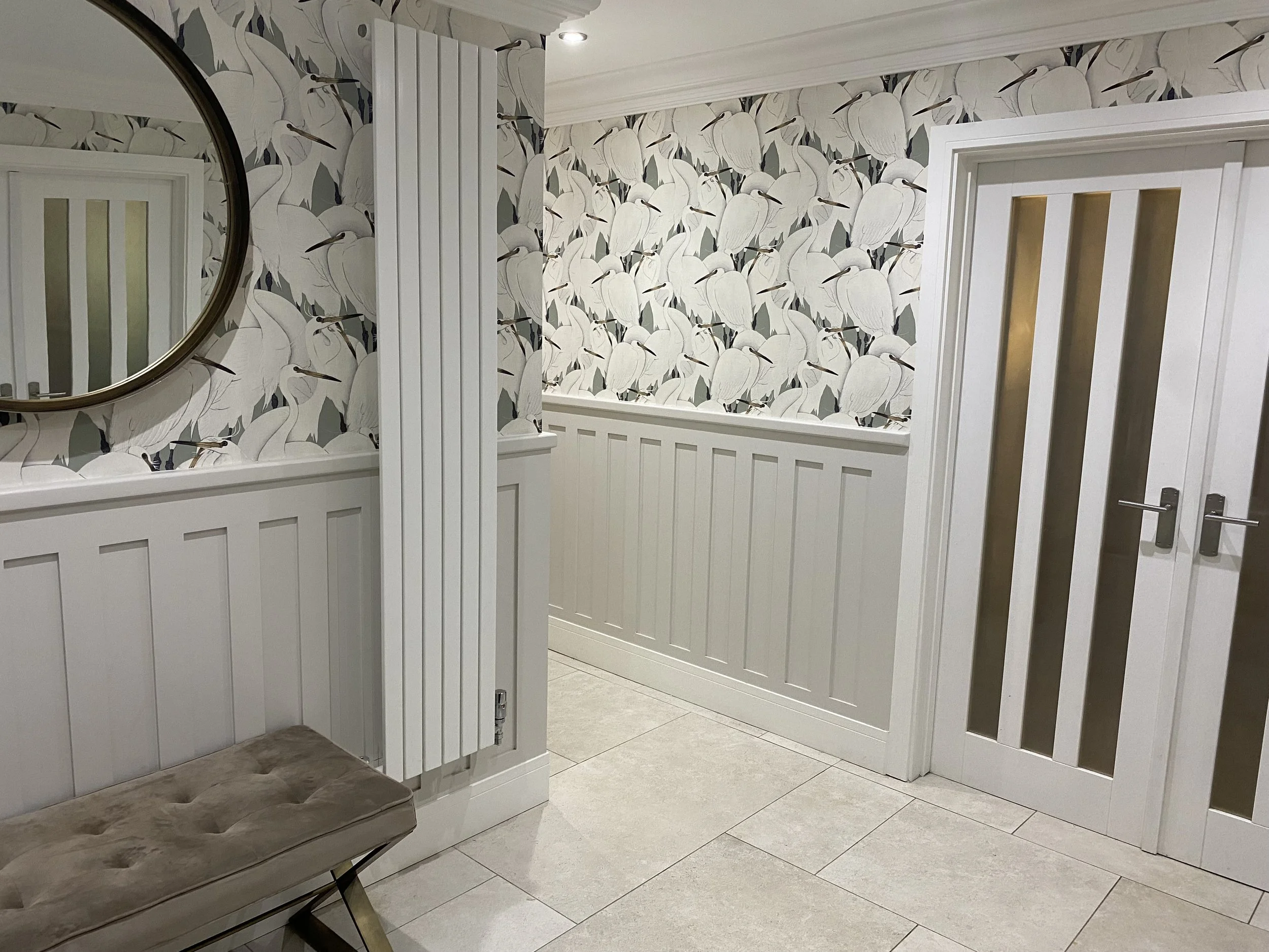 Hallway radiator and pannelling completed in Wilmington.jpeg