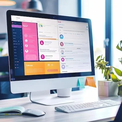 Photo of a Computer Running LMS
