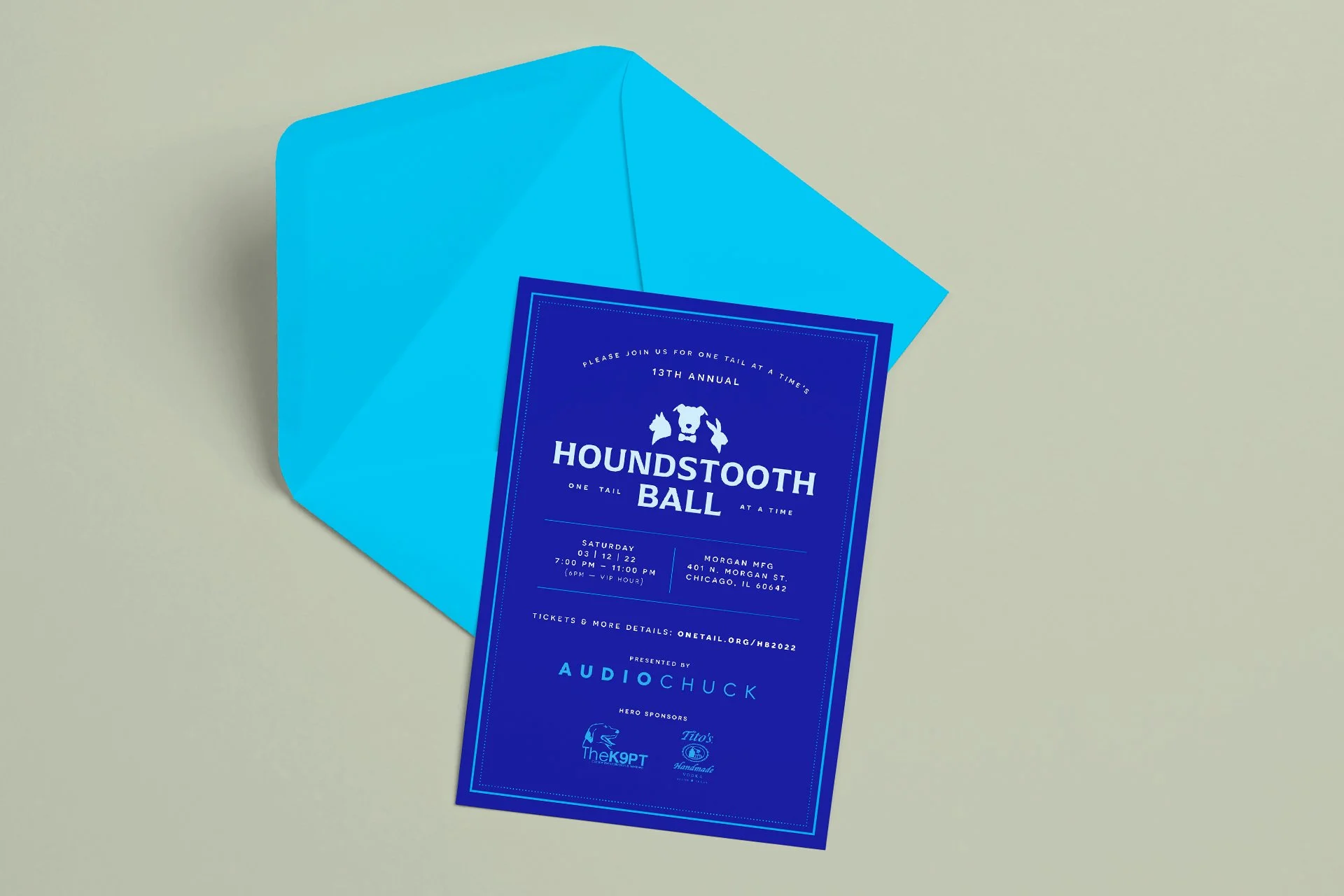Houndstooth Ball Invitation 