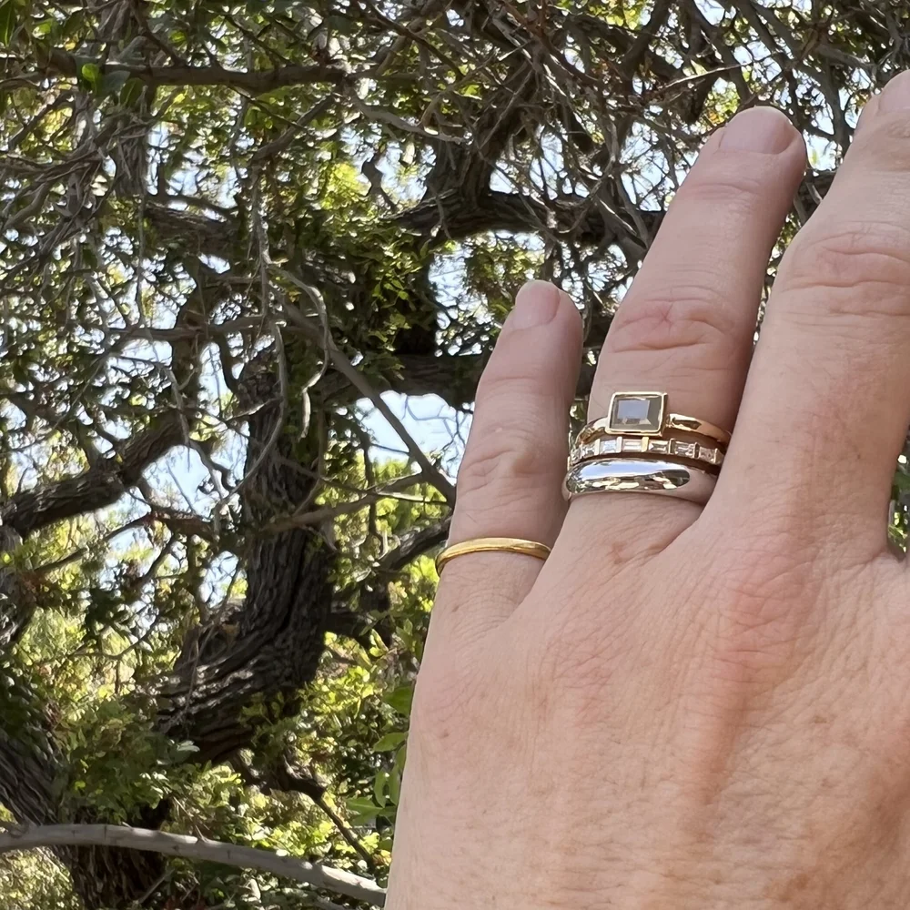 14K White Gold 3mm Half Round Wedding Band — JANA TURNER FINE JEWELRY