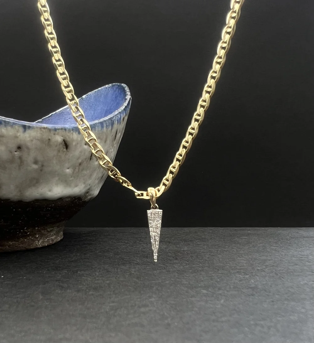 14K Pave Diamond Spike Pendant — JANA TURNER FINE JEWELRY