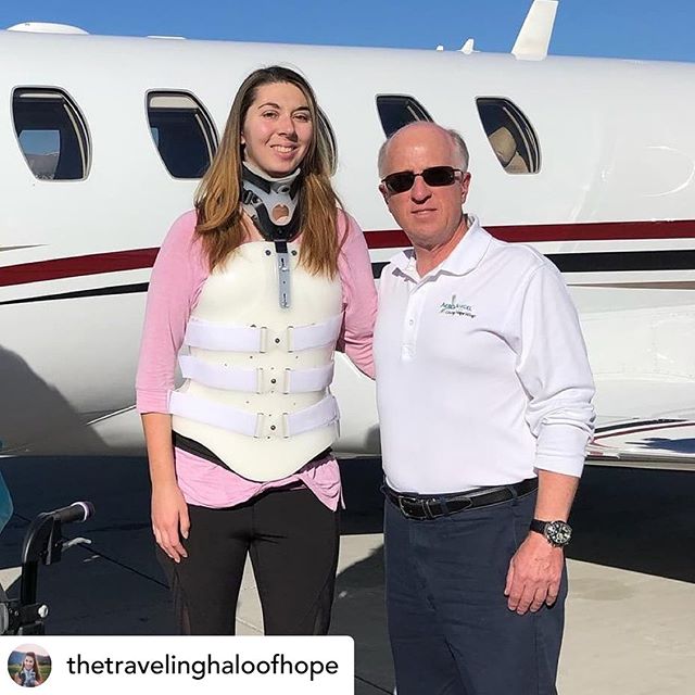 Thank you Megan @thetravelinghaloofhope for your kind words! #repost Selfless, heroic, compassionate, generous. These are just a few of the adjectives I'd use to describe the angels in the sky, aka the people that volunteer their time, finances, &amp