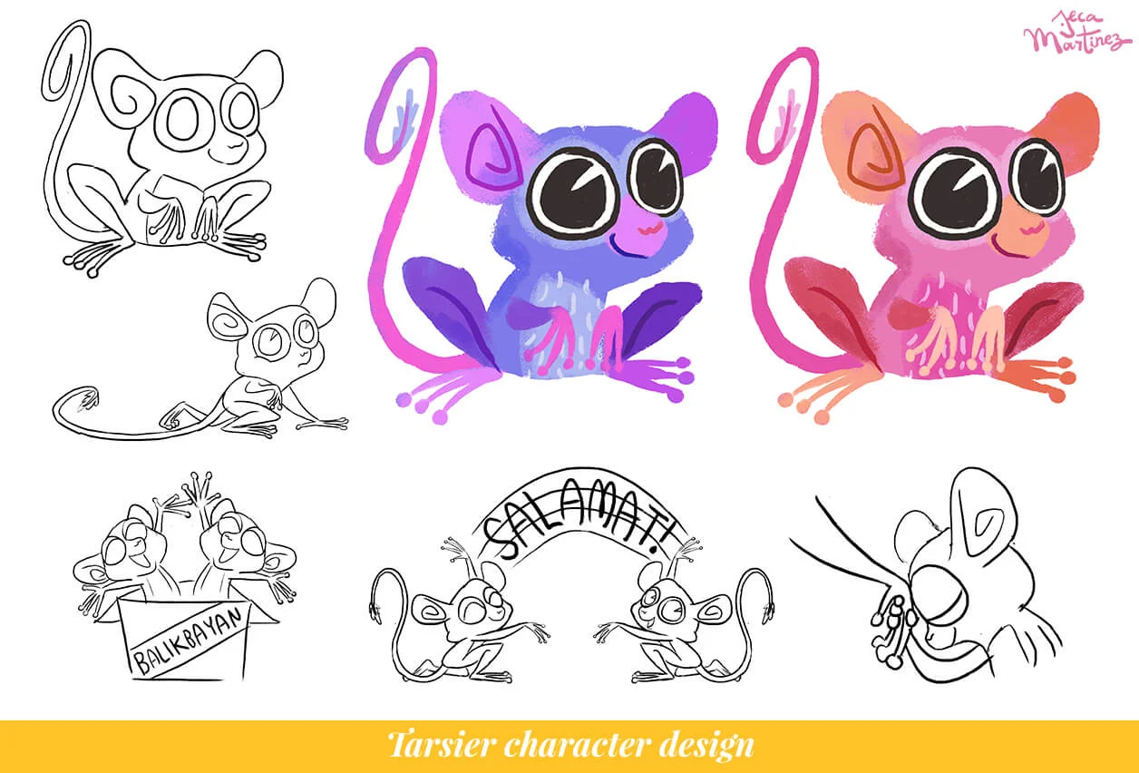 Tarsier Character Design for the Mabuhay Messaging GIF Stickers for Facebook Messenger by Jeca Martinez.jpg