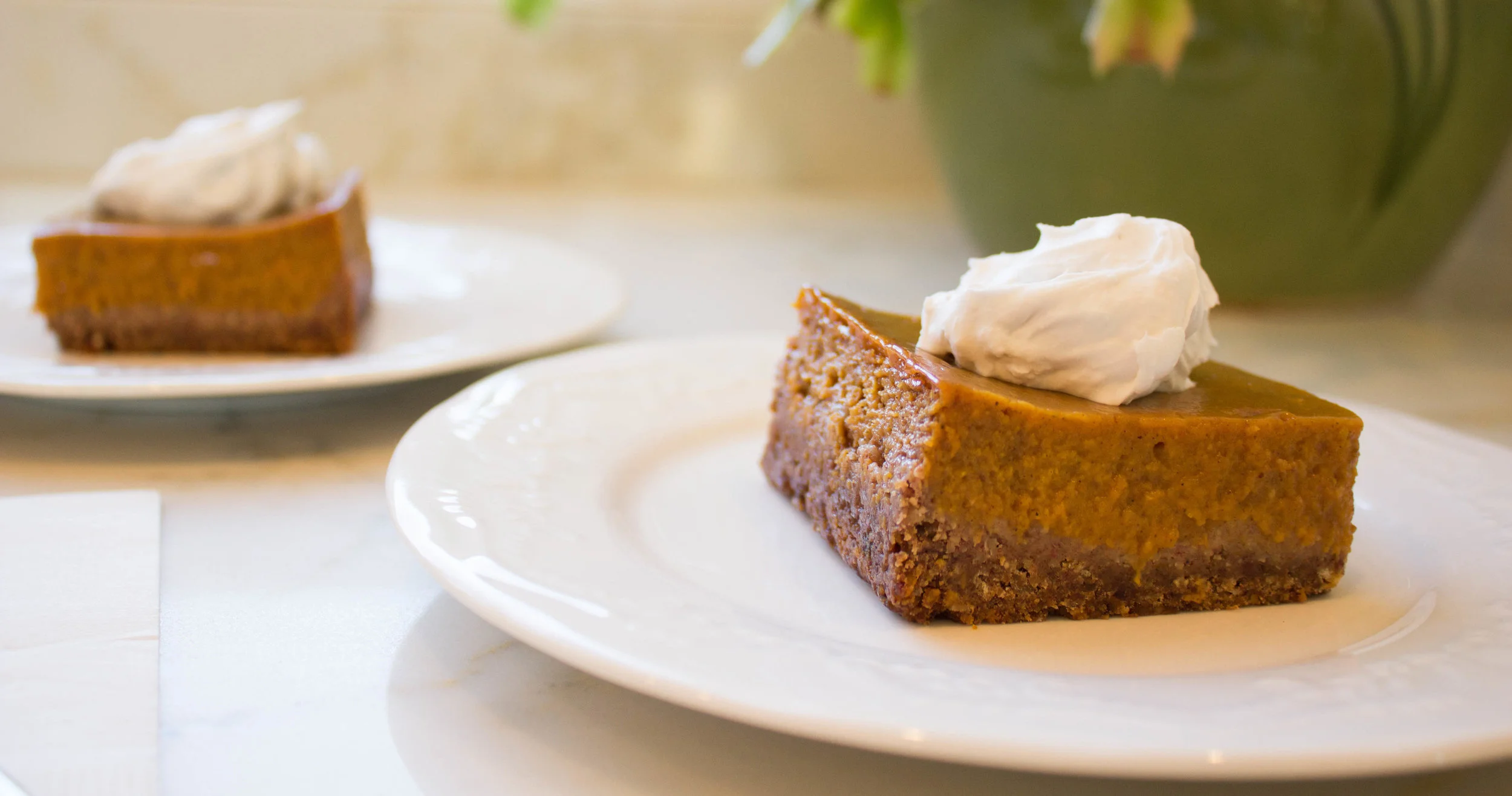 Pumpkin Pie Bars with Pecan Crust