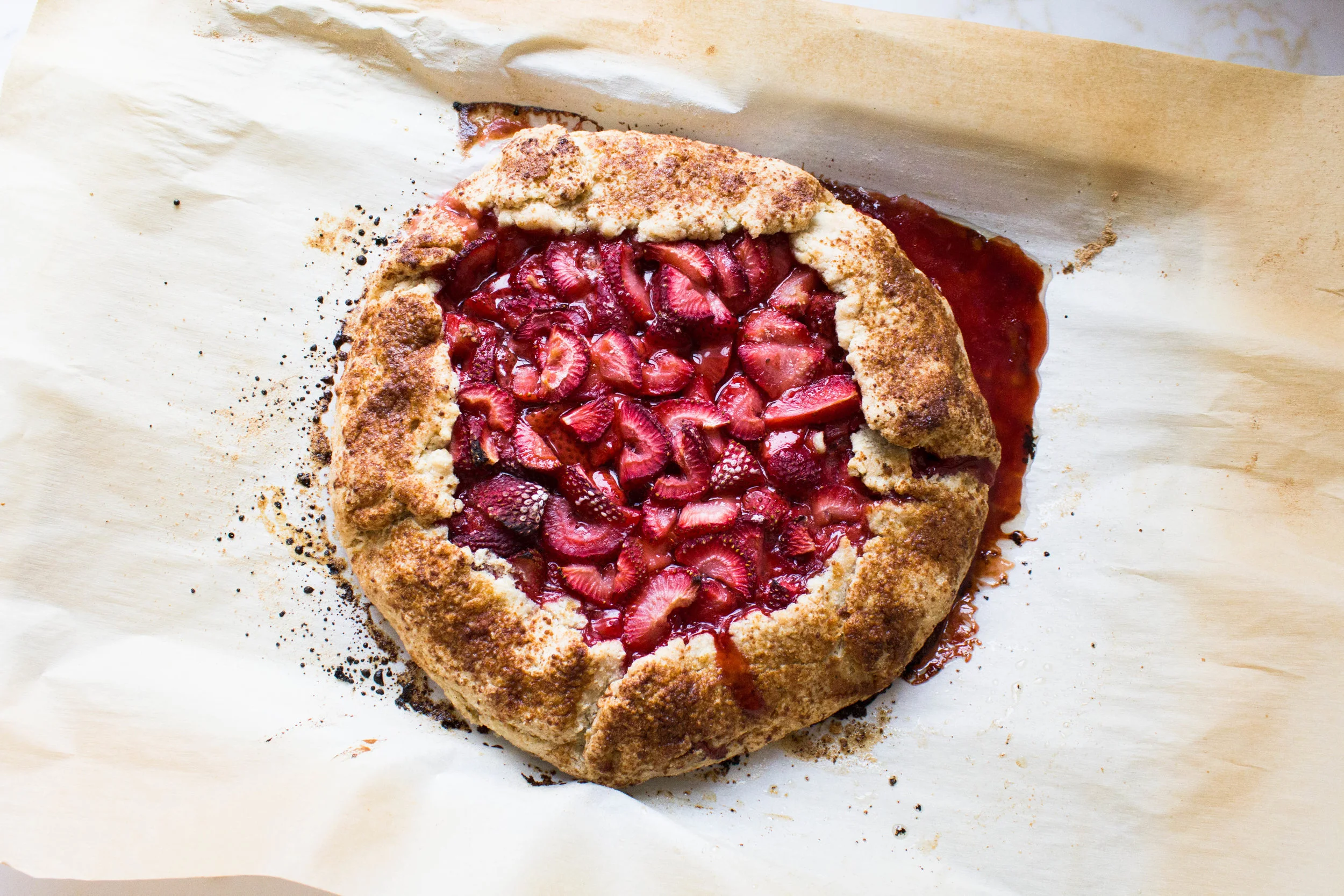 Strawberry Galette (gf + vegan)