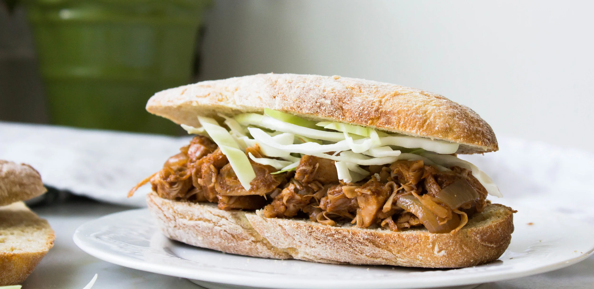 BBQ Jackfruit Sandwiches (gf + vegan)