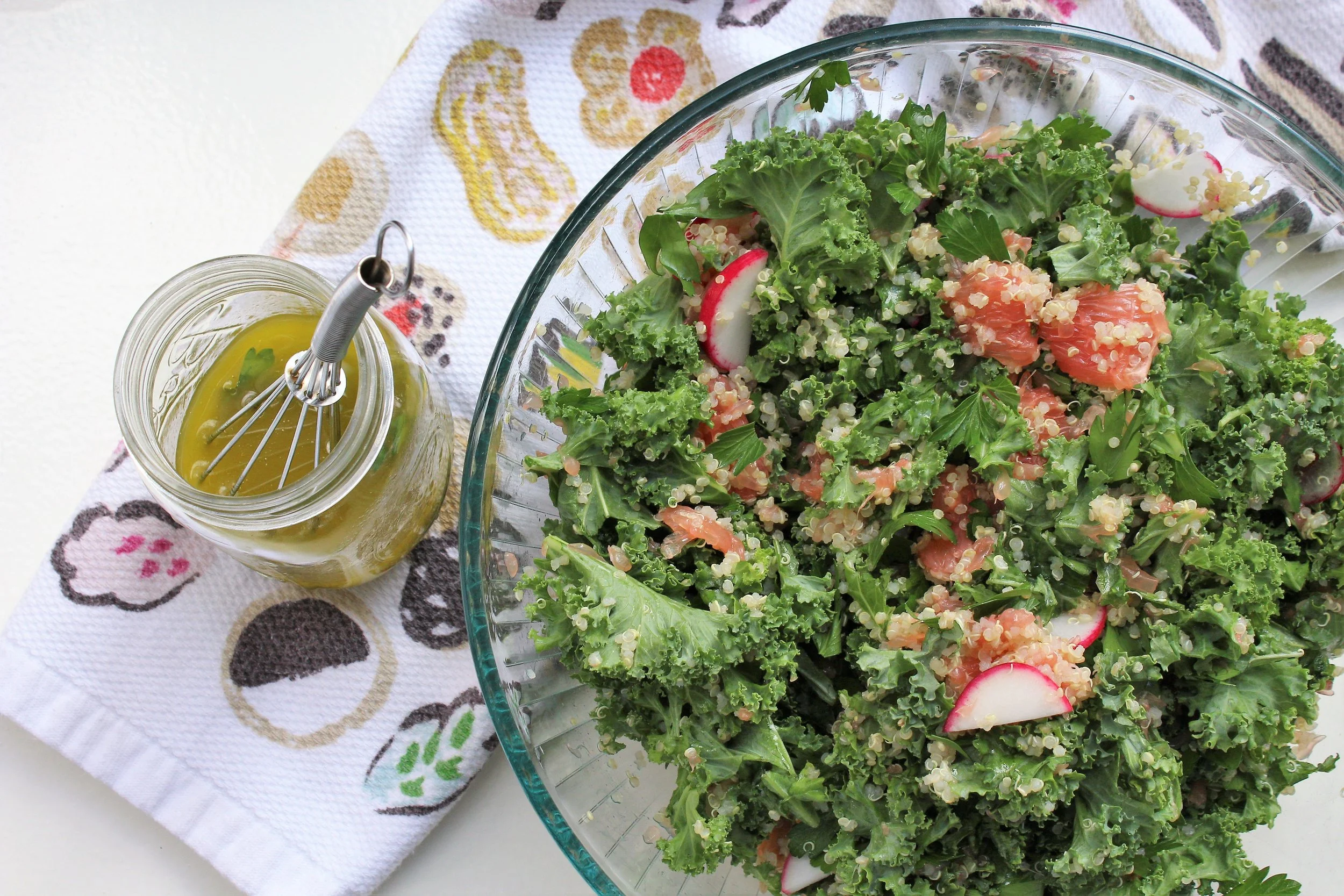 Grapefruit + Kale Salad (gf + vegetarian)