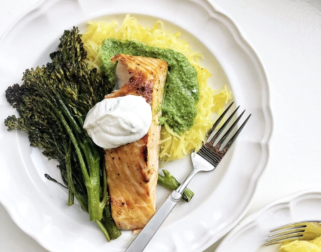 Ghost Pepper Honey Salmon with Yogurt Sauce (gf)
