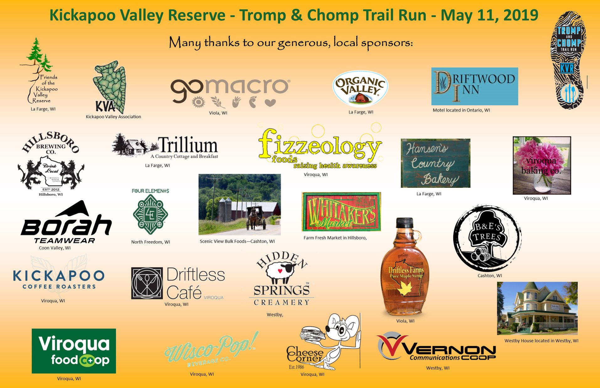 2019 Tromp and Chomp Sponsors