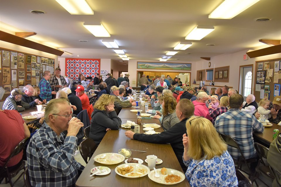 A full house, the annual smelt feed draws people from at least thirty miles away.