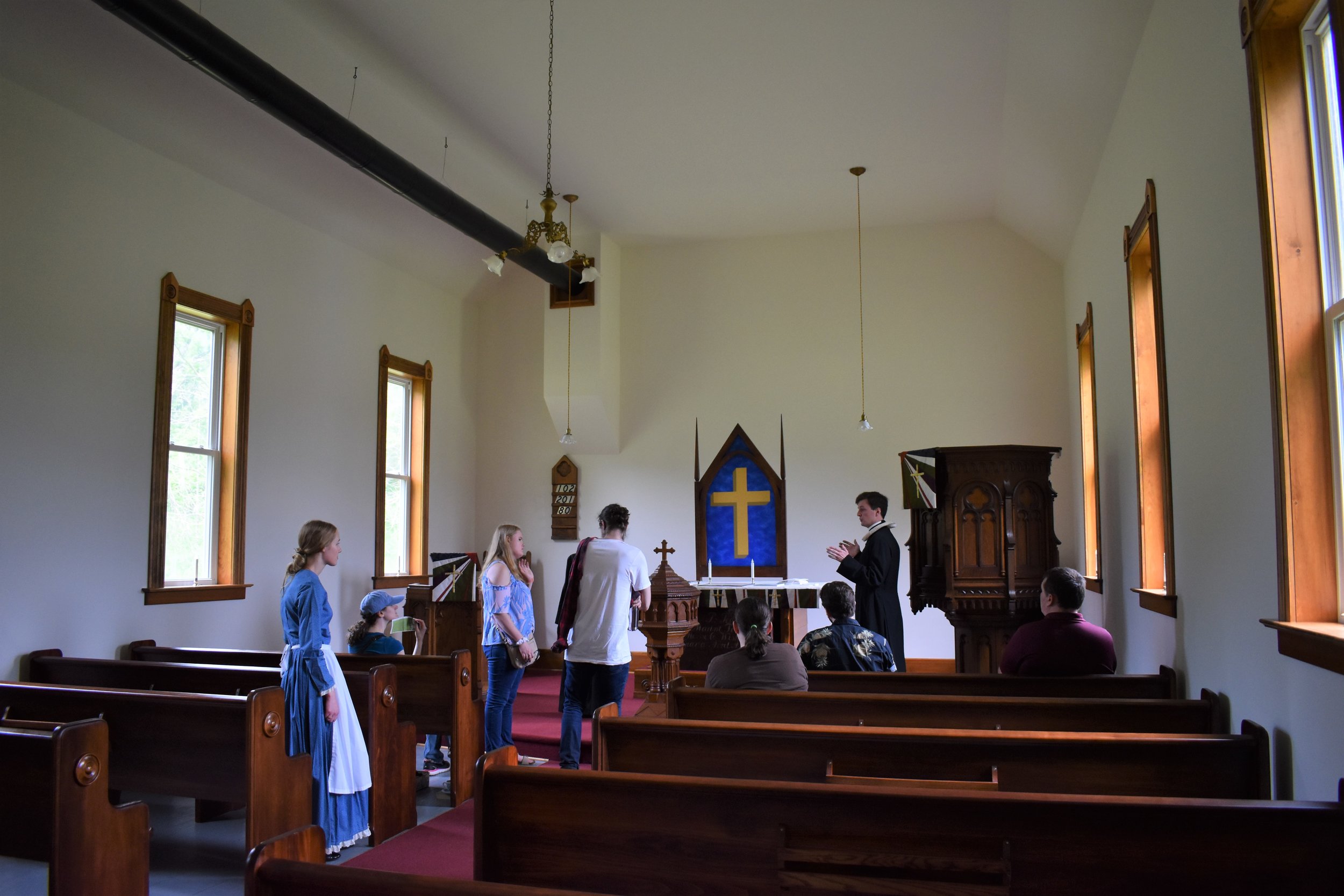 Inside the church
