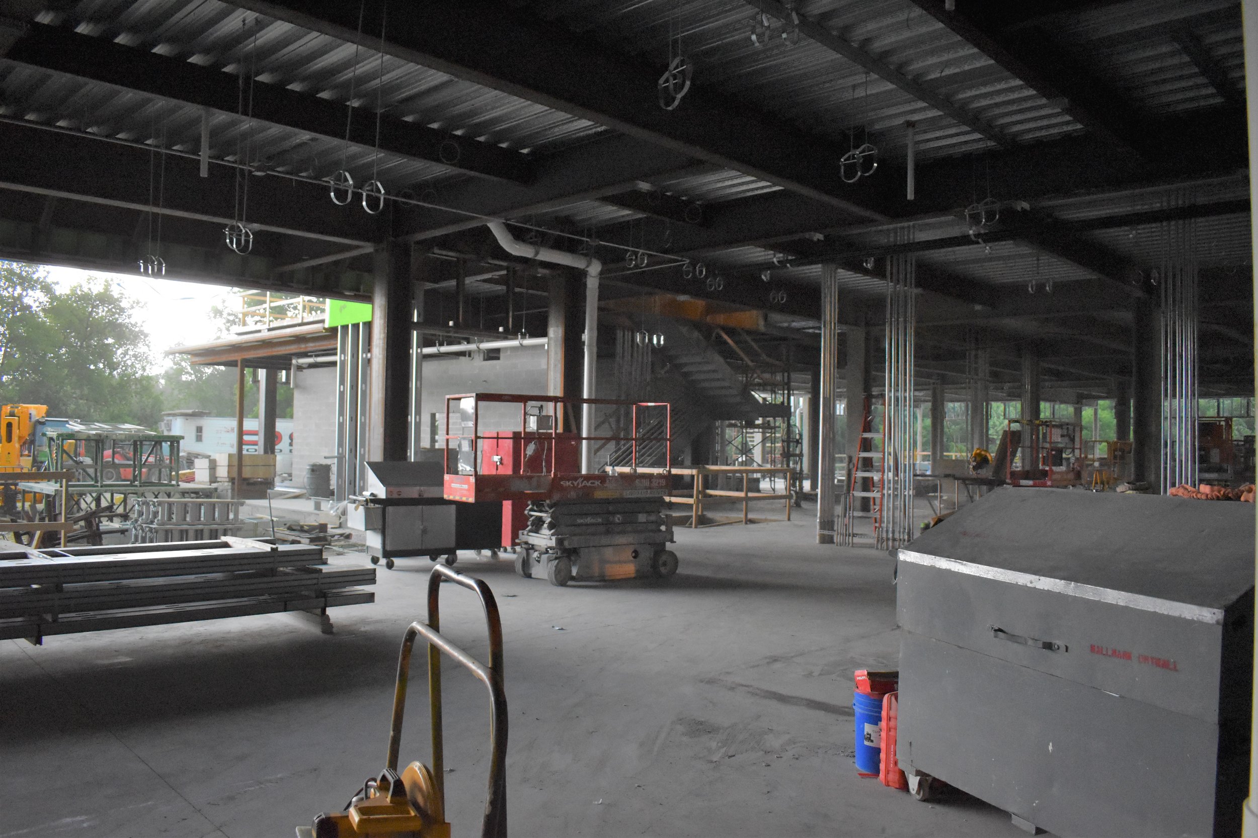 Ground floor, looking out towards the receiving area