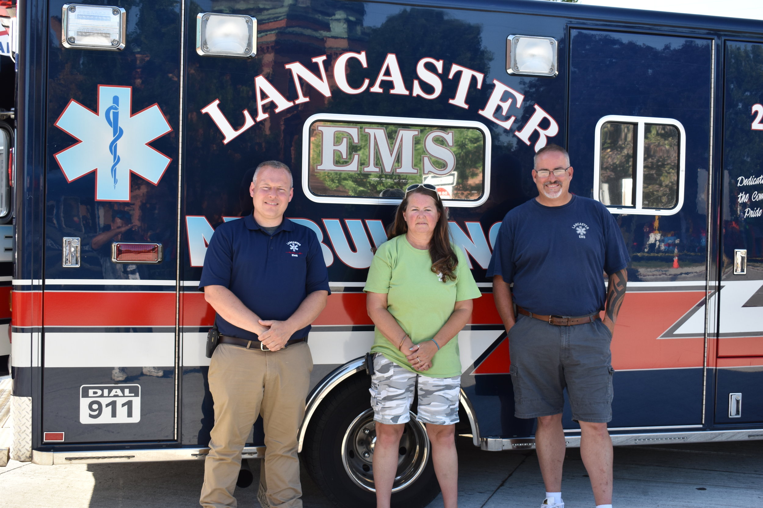  L to R- Steve Braun, Nancy Moore, Michael Shinee of the Lancaster EMS 