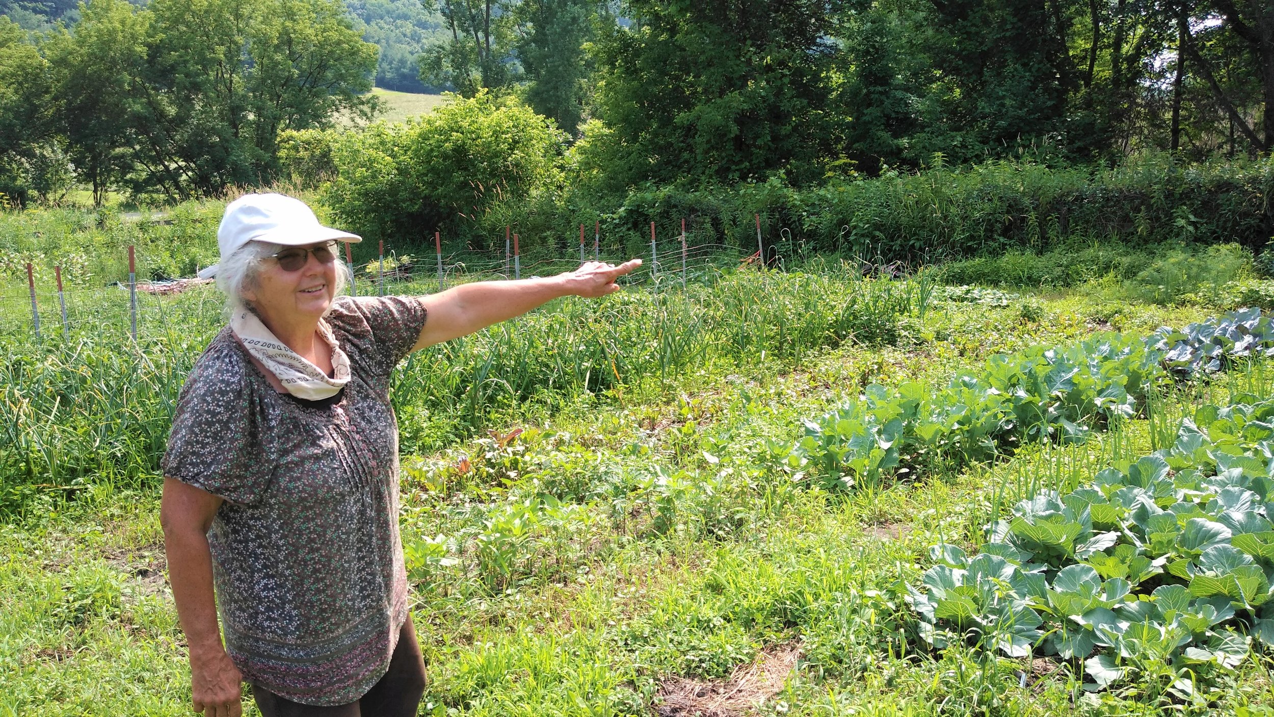 Deb and one of the gardens