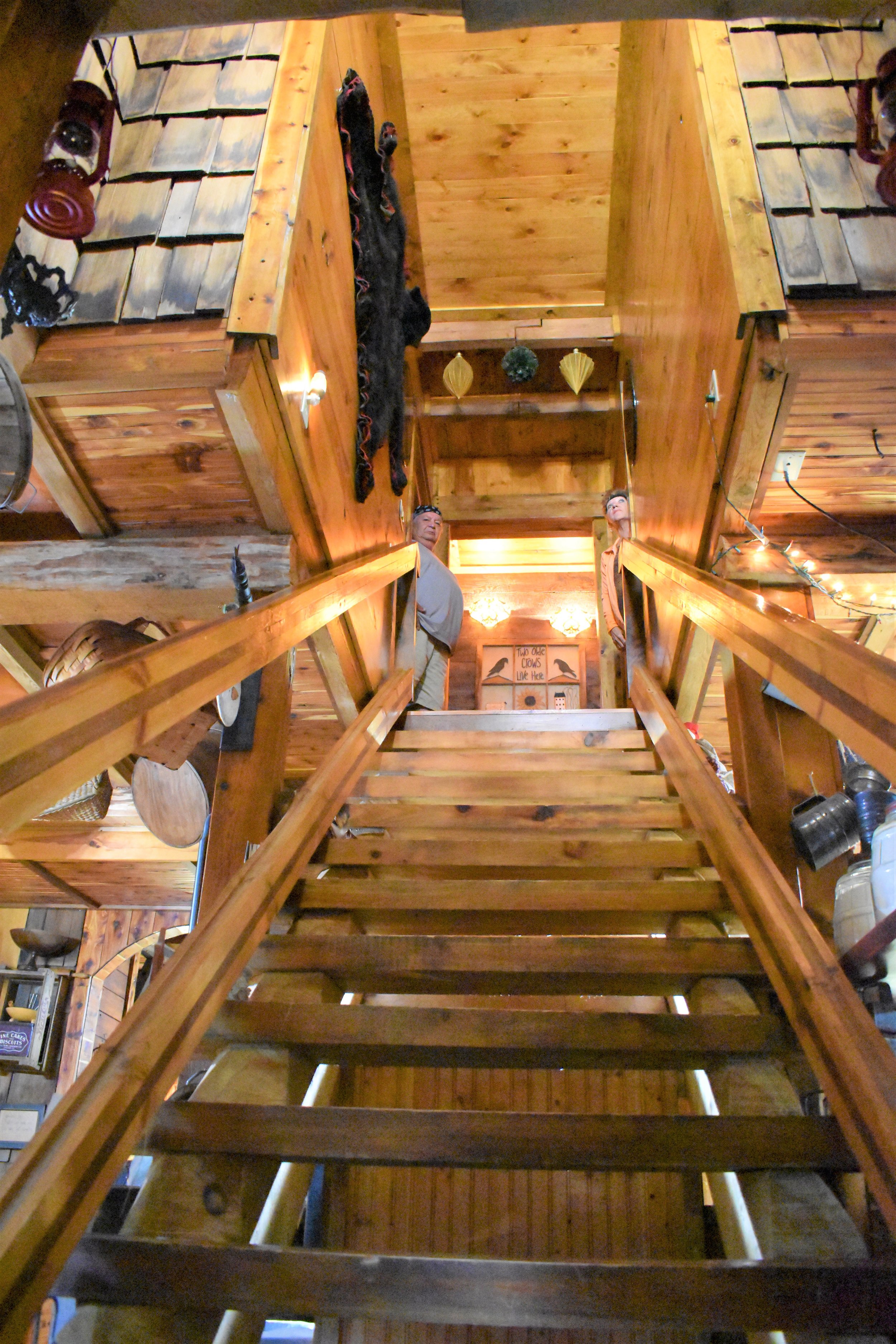 Up the main staircase