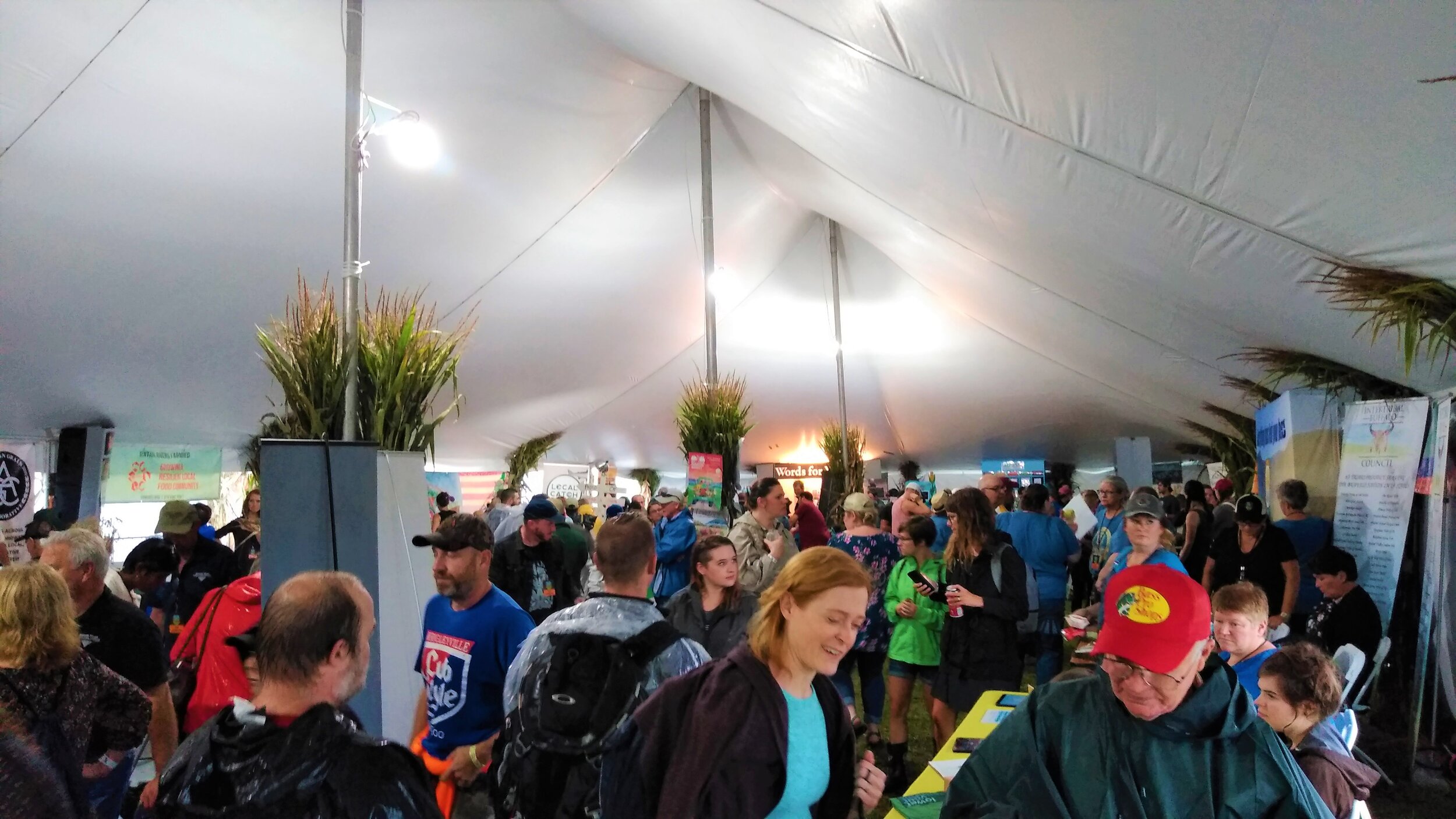  Inside the Homegrown village tent. 