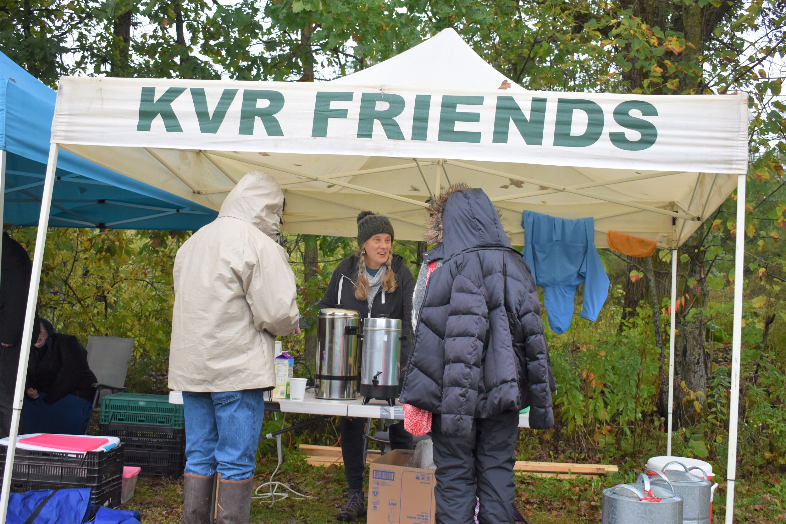Friends of the KVR volunteer Gina Rae offers up coffee.