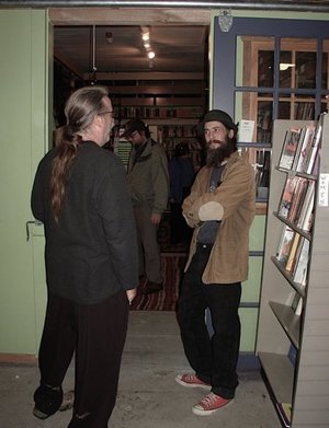  Right: Eddie Nix at the 2009 Grand Opening of Driftless Books and Music 