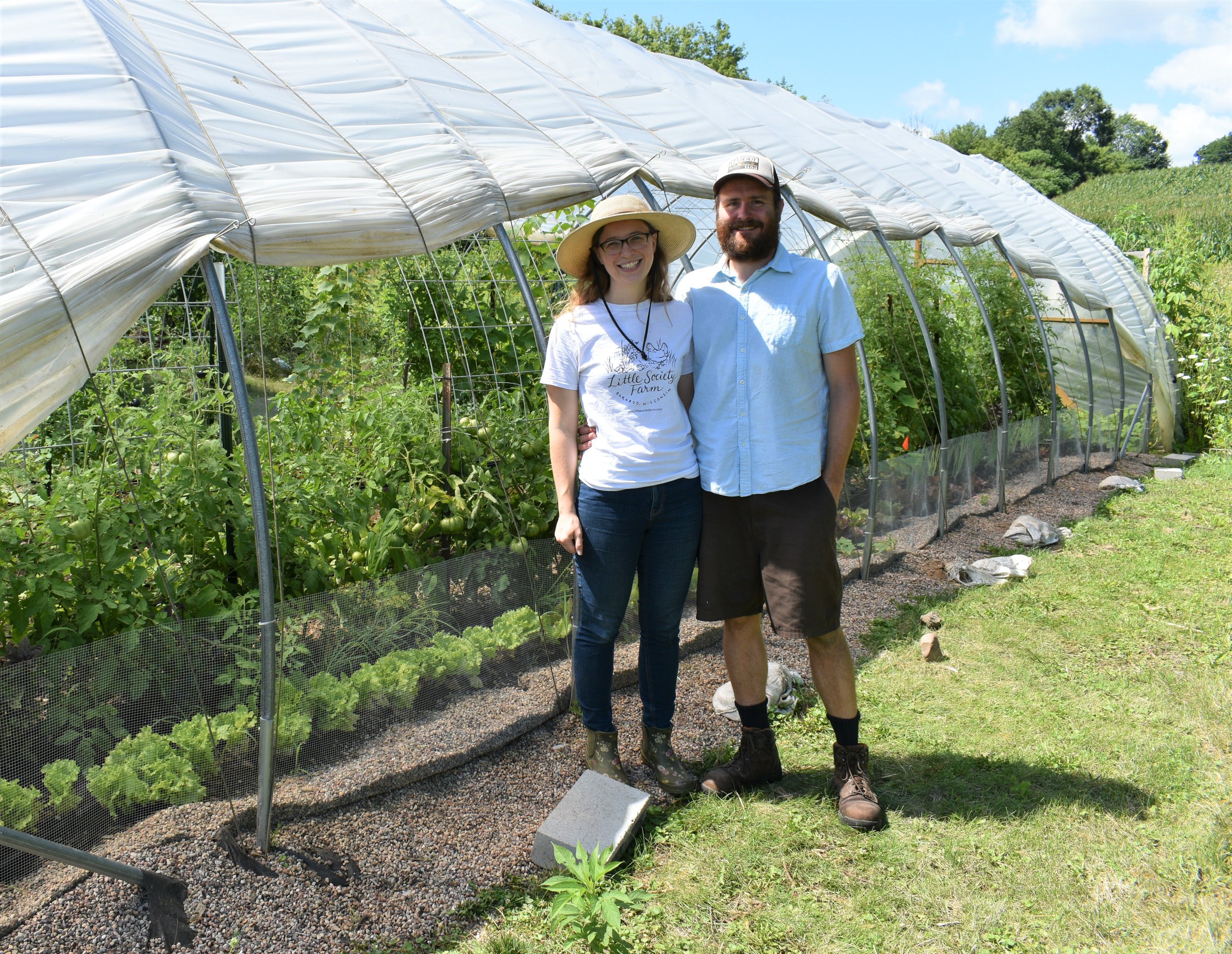  Little Society Farm owners Eleanor Johnson and Brad Wissmuller. 