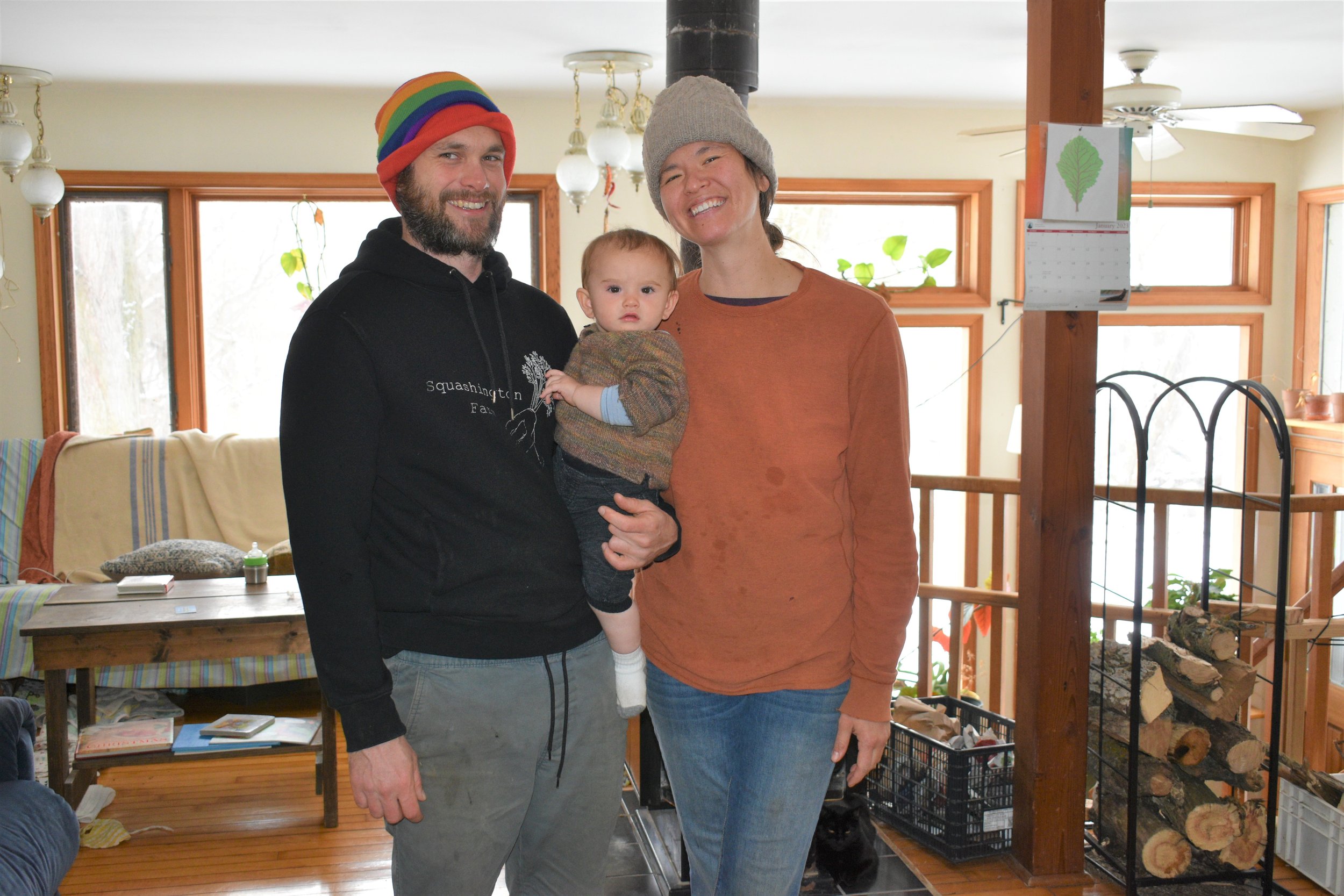  Pat Hager, Sarah Leong and their daughter Hazel. 