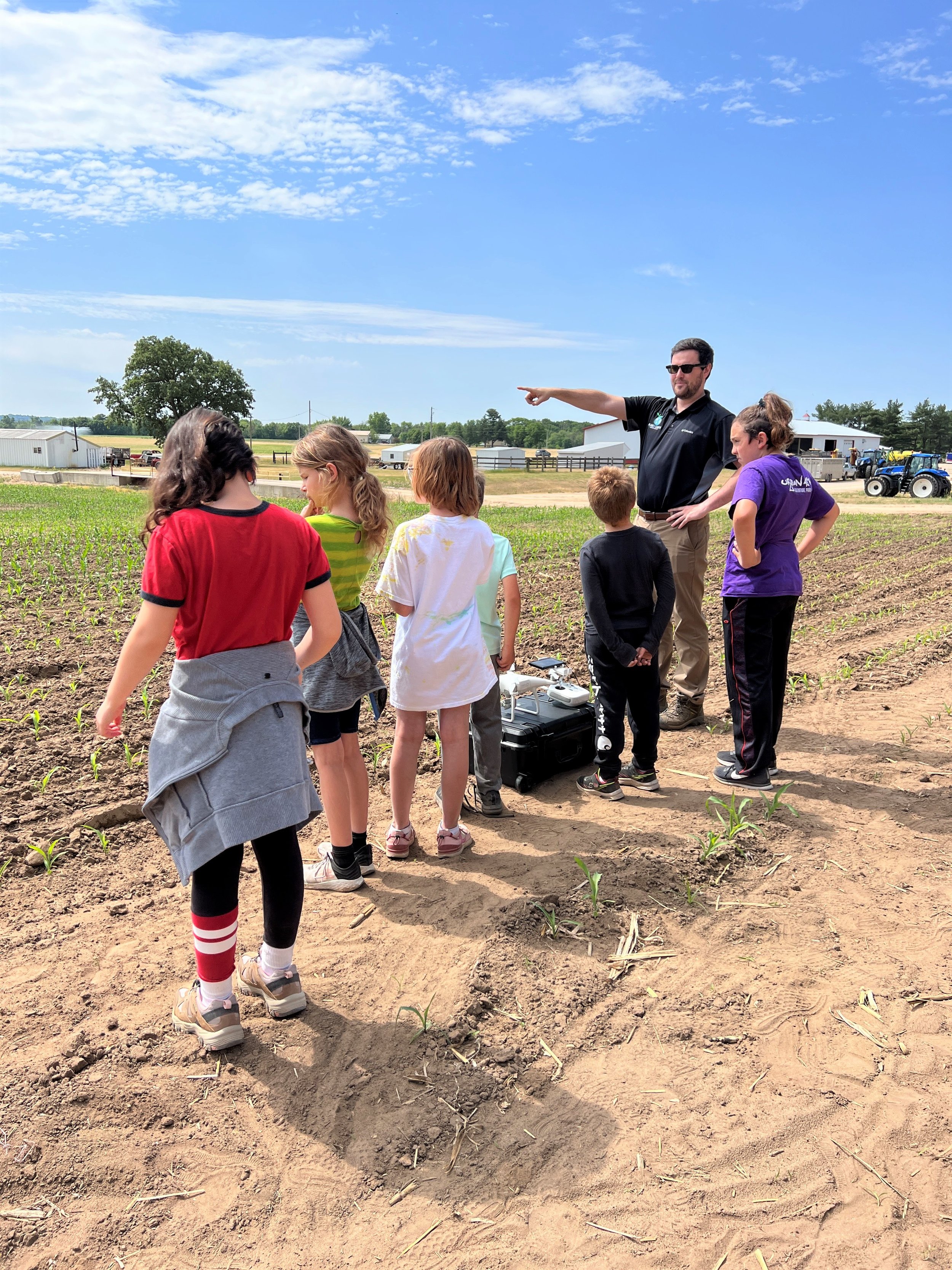  The kids learn how drones are used to help survey crops. Contributed photo  