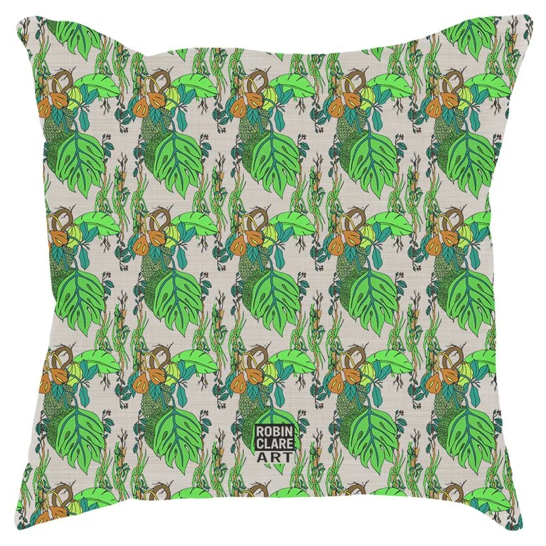 Robin Clare Jamaica Forest Cushion Cover