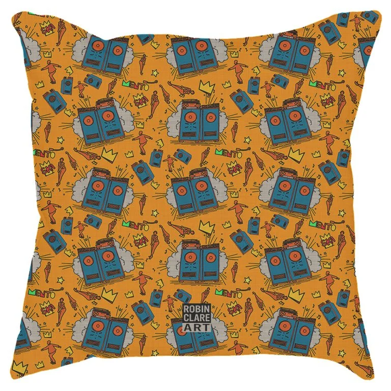 Robin Clare Mento Ska Rocksteady Cushion Cover