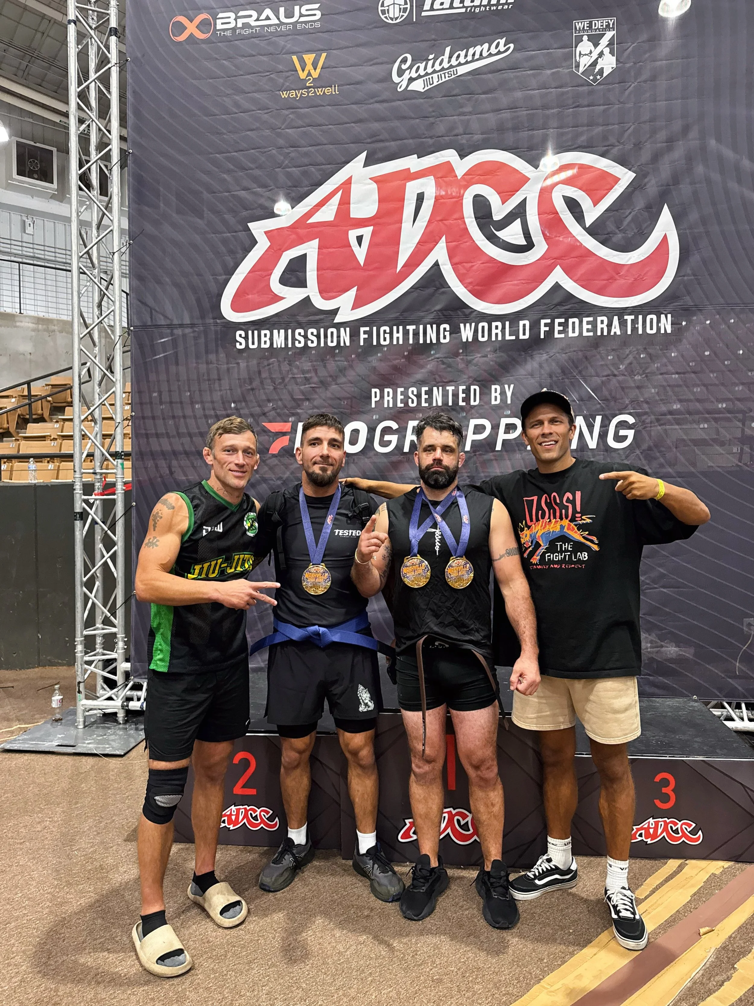 Congrats to @johnmcdonald998 and @joshua505057 who promoted at the @adcc_official Nashville Open, after three undefeated, gold medal divisions 🥇🥇🥇