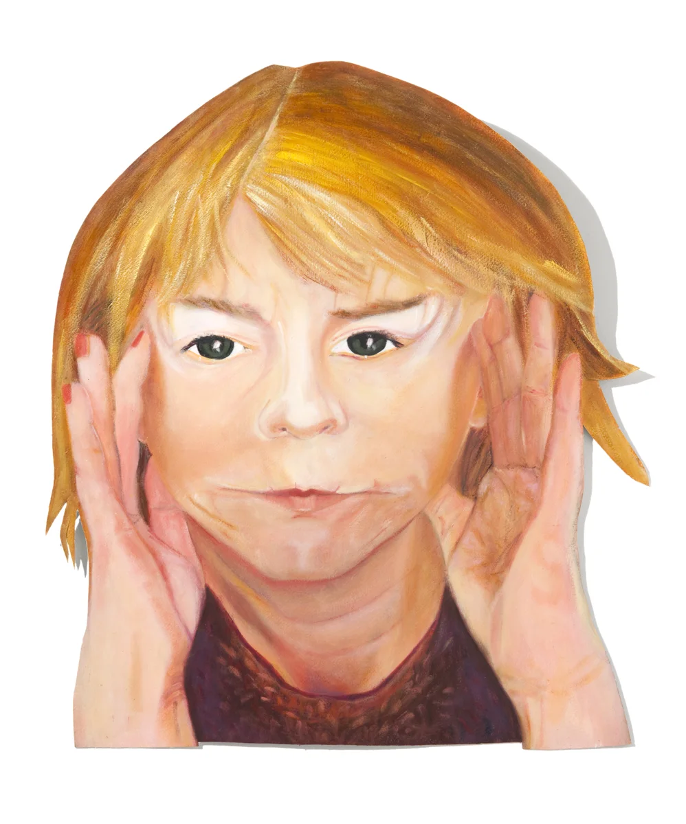 Self Portrait (aging), 2009, oil on paper cutout, 24 1_2  x 21 1_2 inches.jpg