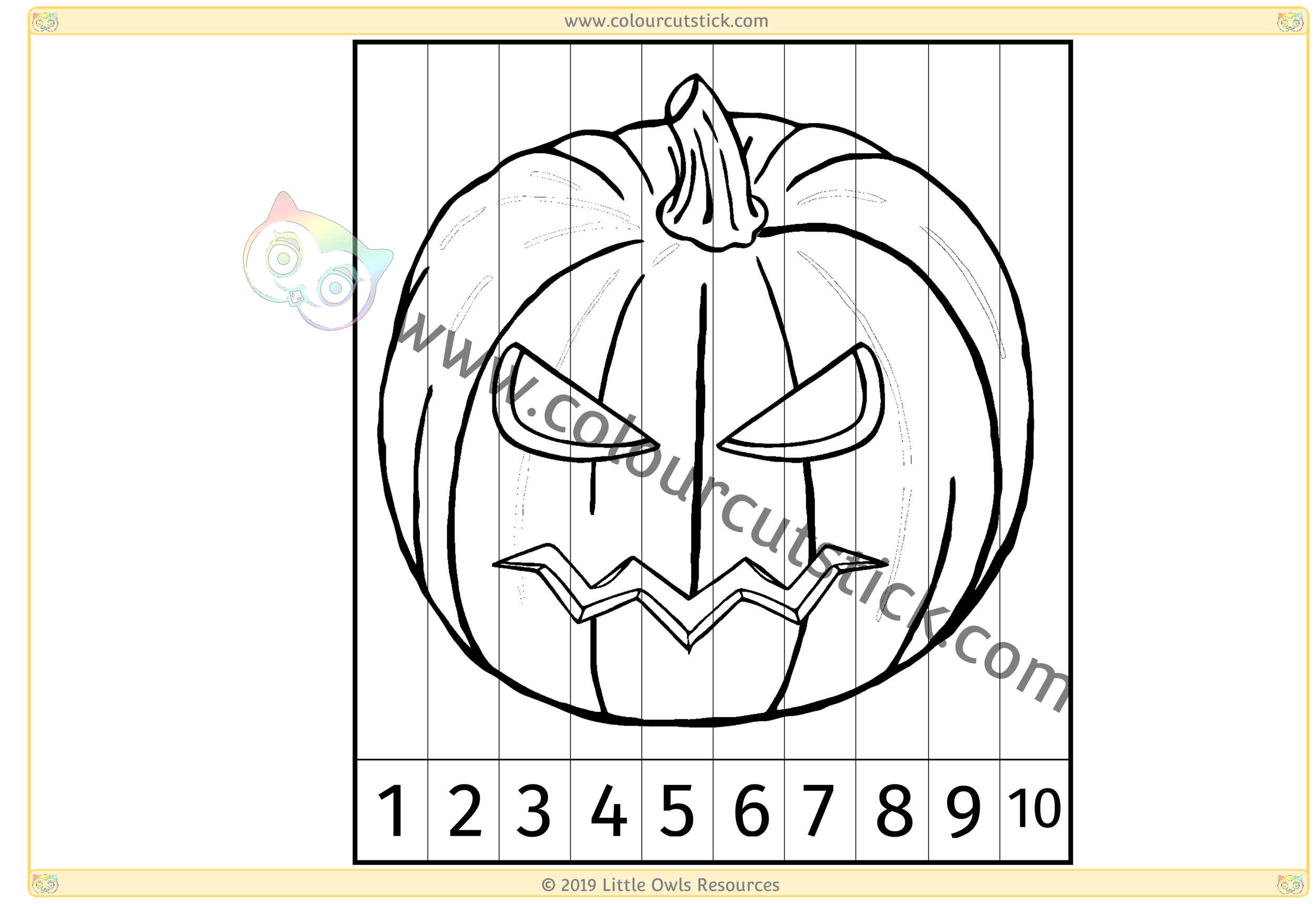 Halloween Number Slice Colouring CCS-1.png