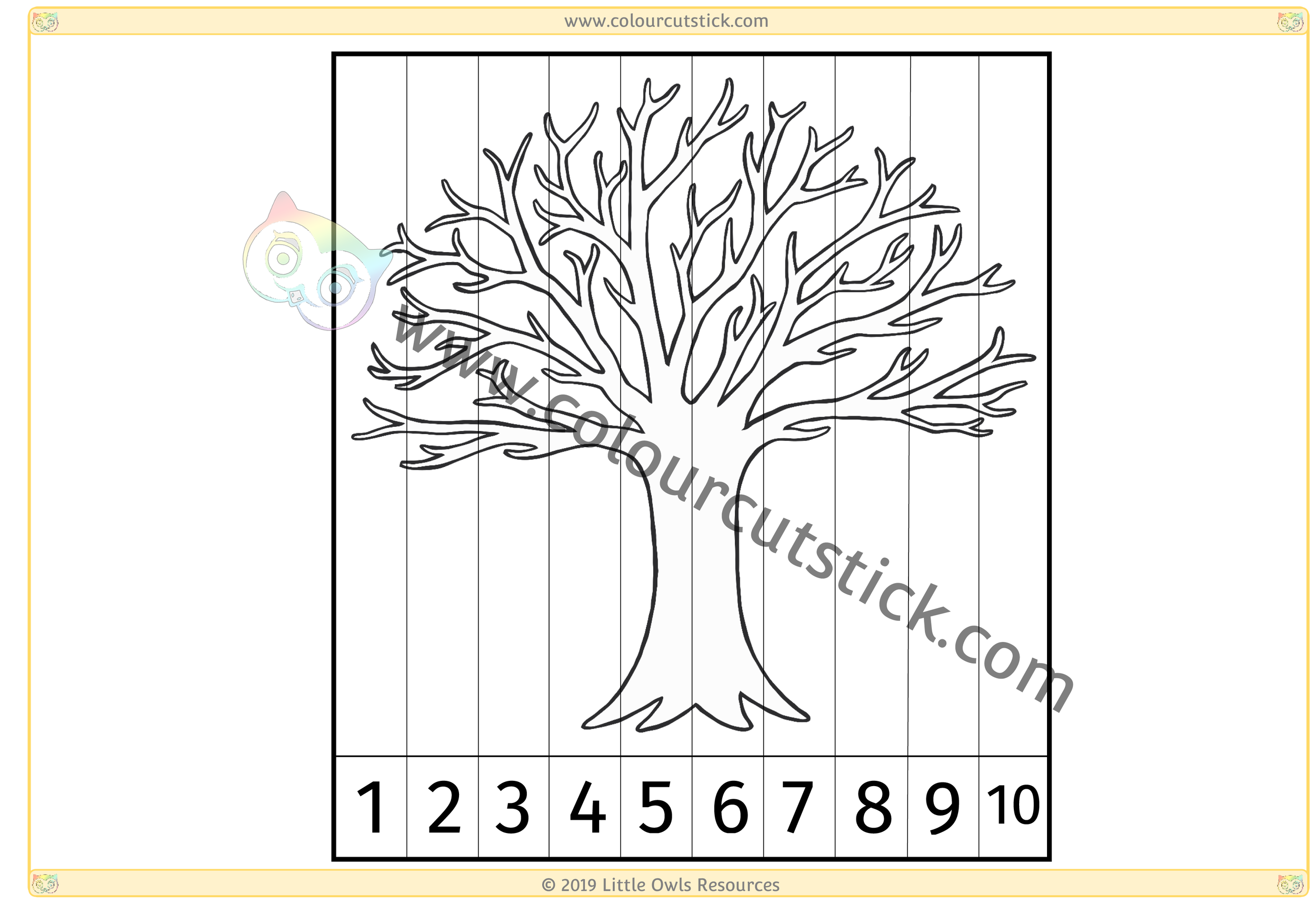 Spring Number Slice Pictures Colouring CCS-7.png