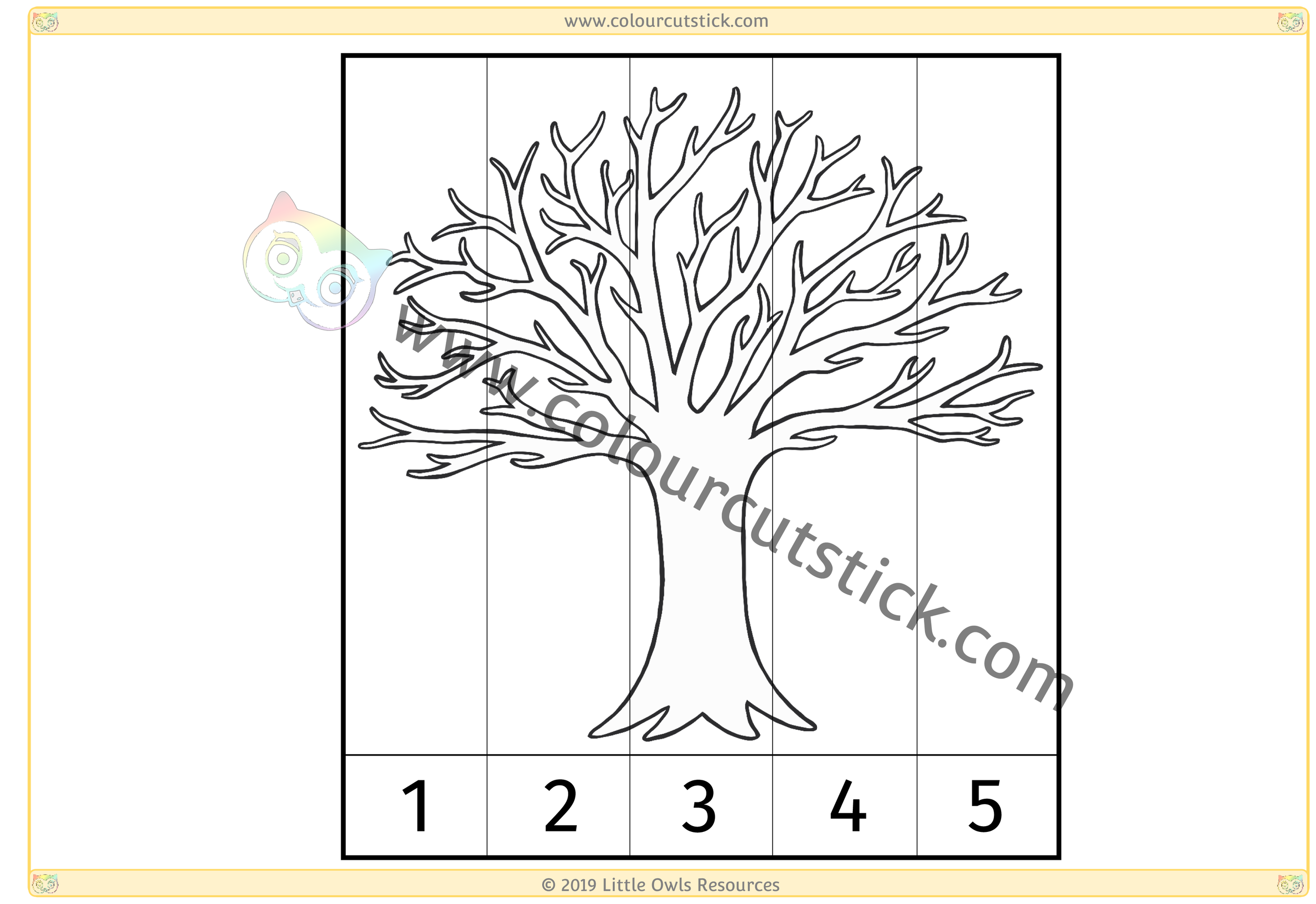 Spring Number Slice Pictures Colouring CCS-8.png