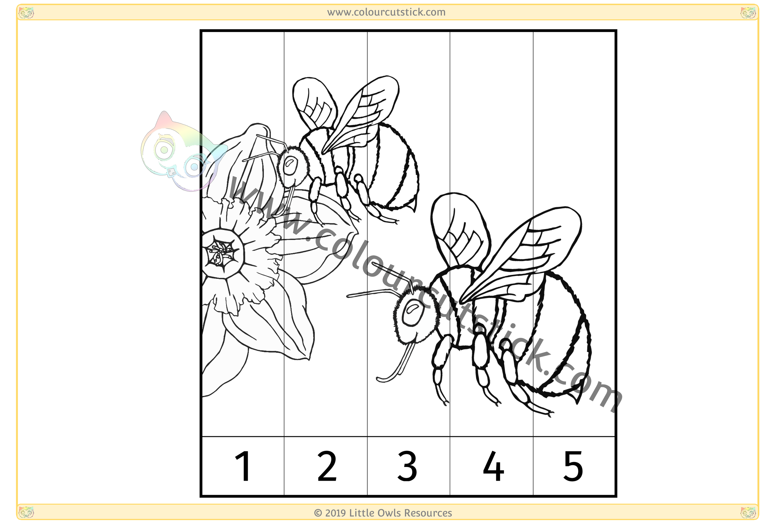 Spring Number Slice Pictures Colouring CCS-6.png