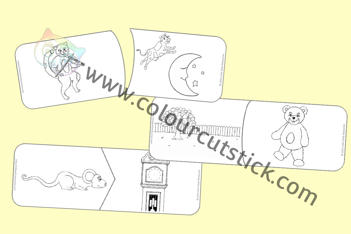 Nursery Rhyme Colouring Puzzles