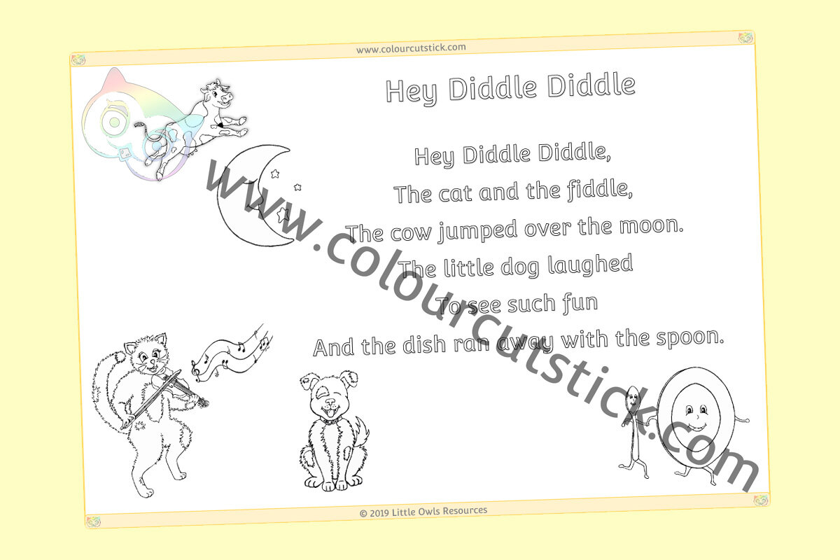 'Hey Diddle Diddle' - Sing & Colour