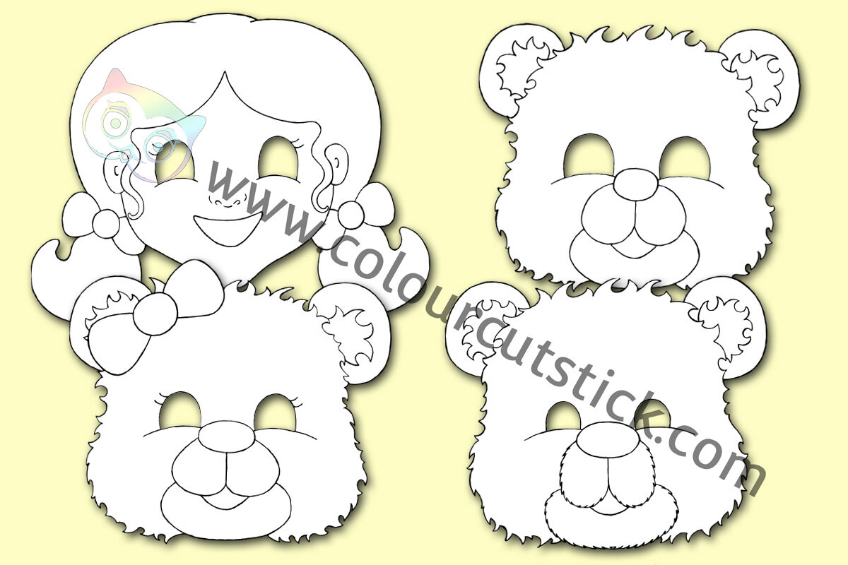 FREE Goldilocks and the Three Bears Role Play Masks - Colouring — Colour  Cut Stick - FREE Colouring Activities