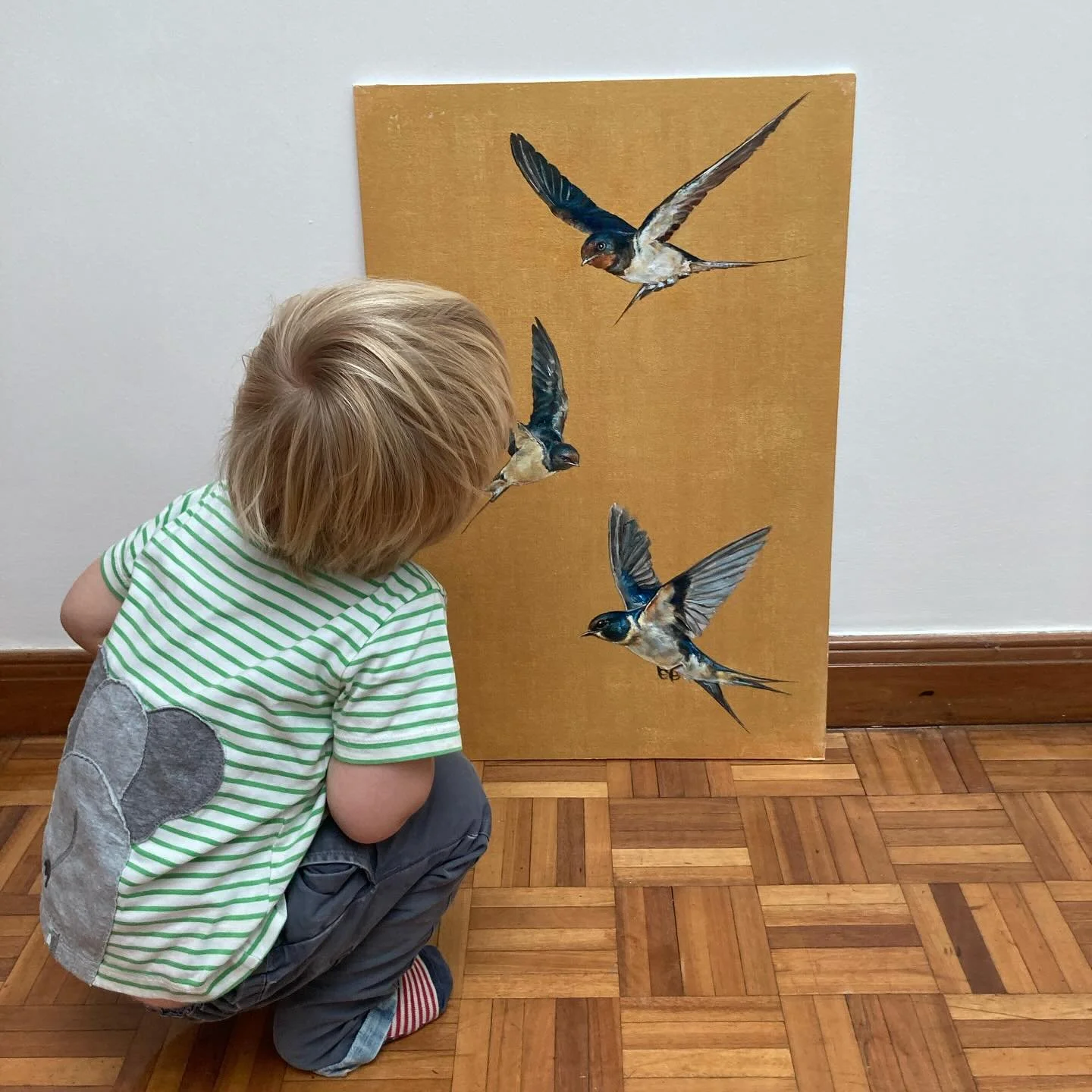 A little Monday morning inspection from my Quality Controller before putting this piece on the website 🫡 . He seemed happy so it will be live later on, please drop me a line if it tickles your fancy! Framing to be discussed&hellip;

https://www.hann