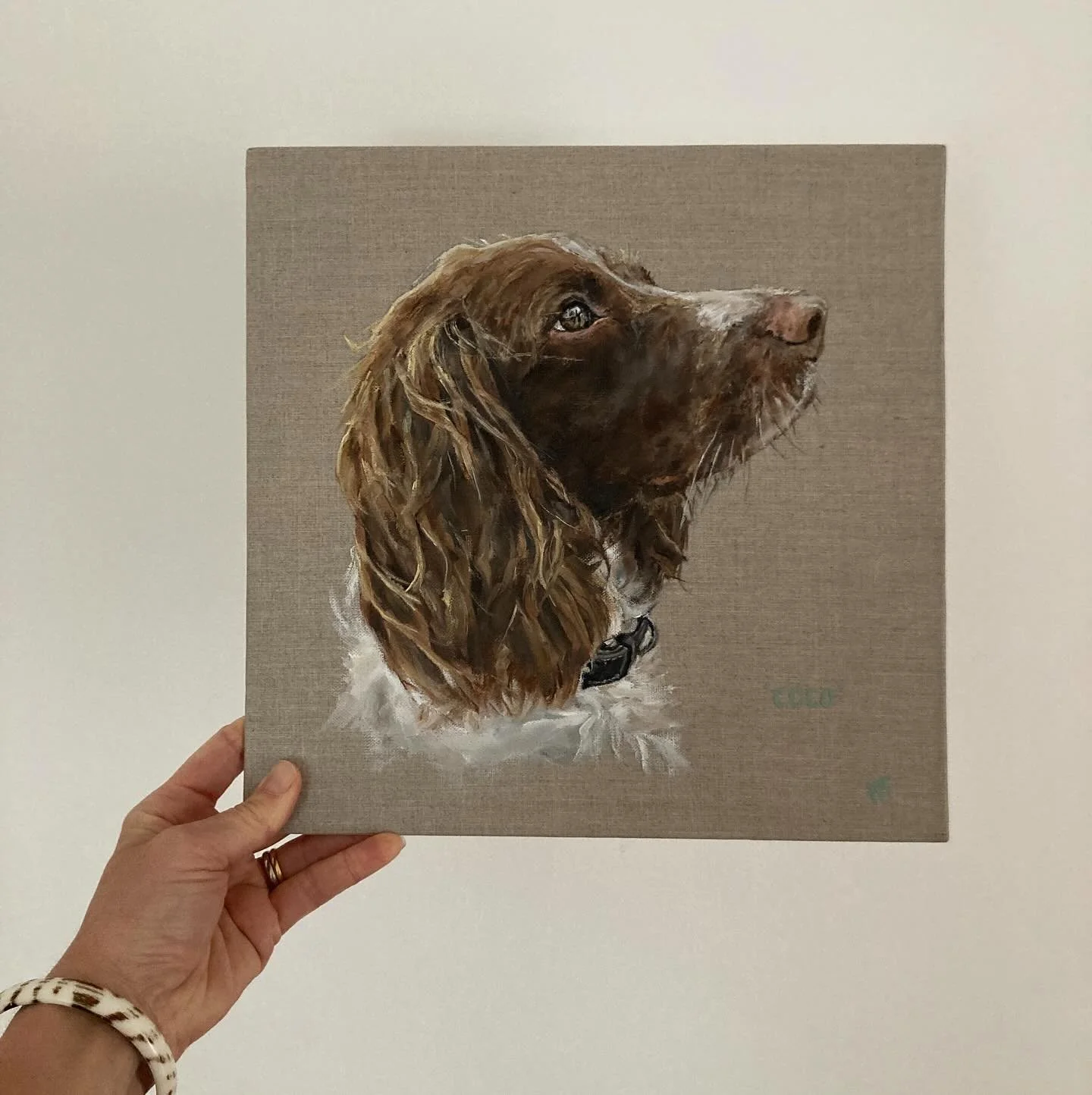 Coco&rsquo;s portrait made it back to the UK for a birthday surprise. It was my 117th dog portrait and went down pretty well apparently. I do love a spaniel! Please drop me a line if you have a commission in mind as paintings make the best presents! 