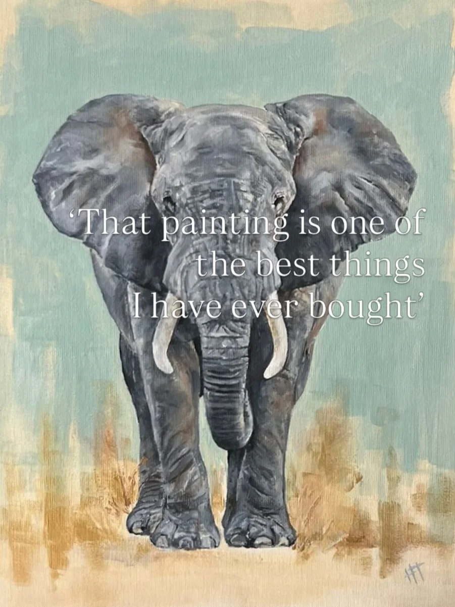 &lsquo;That painting is one of the best things I have ever bought&rsquo; - Phil 

This feedback has floored me. The buyer is a 75 year old Hatton Garden jeweller who made his living buying and selling treasures and now he&rsquo;s got one of my little