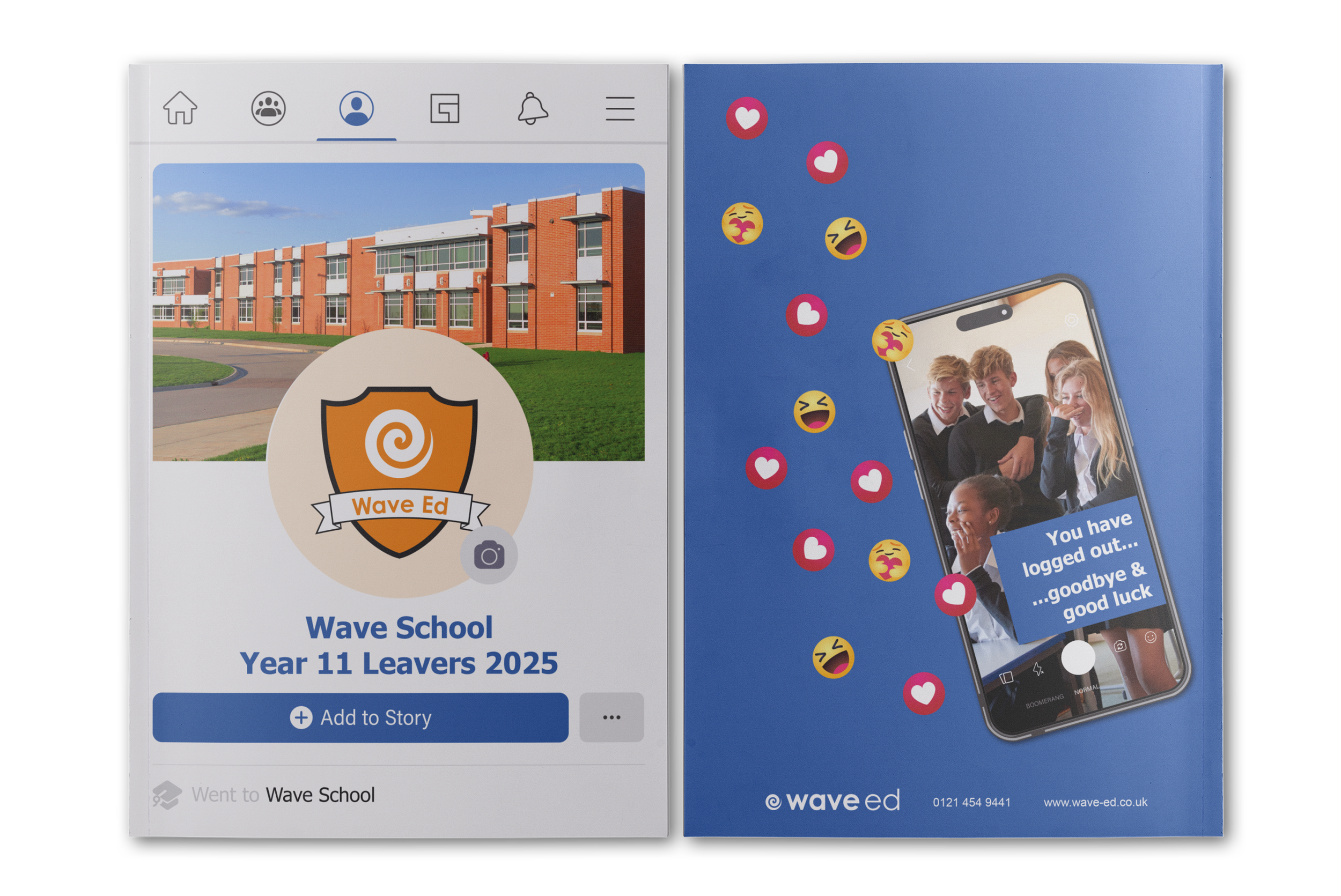 Customisable school yearbook cover design templates
