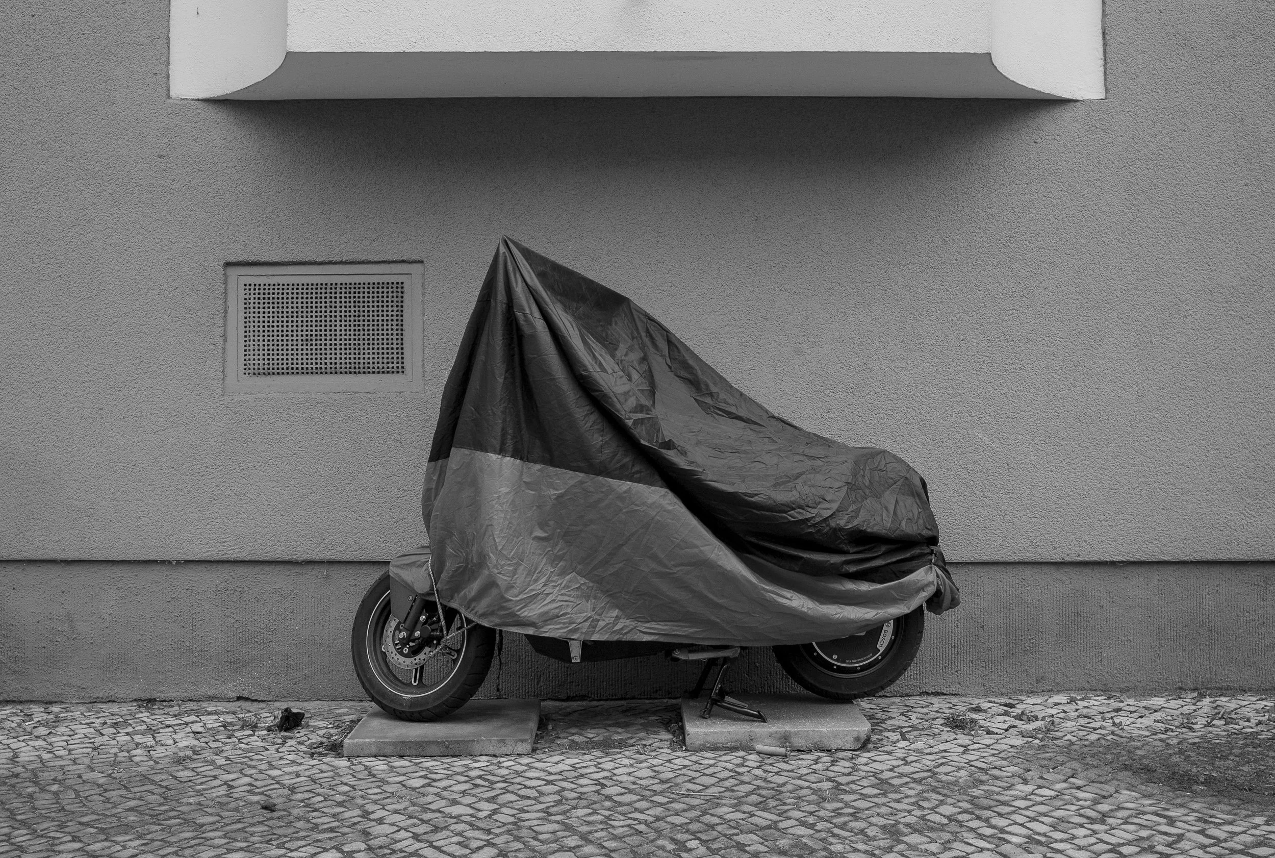 Moped on the pedestal