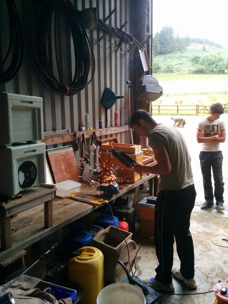 
Welding, mowing grass & sealing the roof  