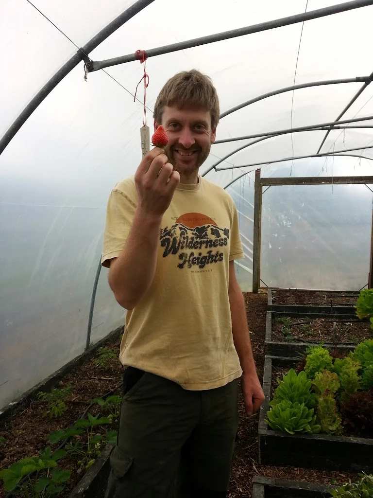 
First strawberry of the year...  