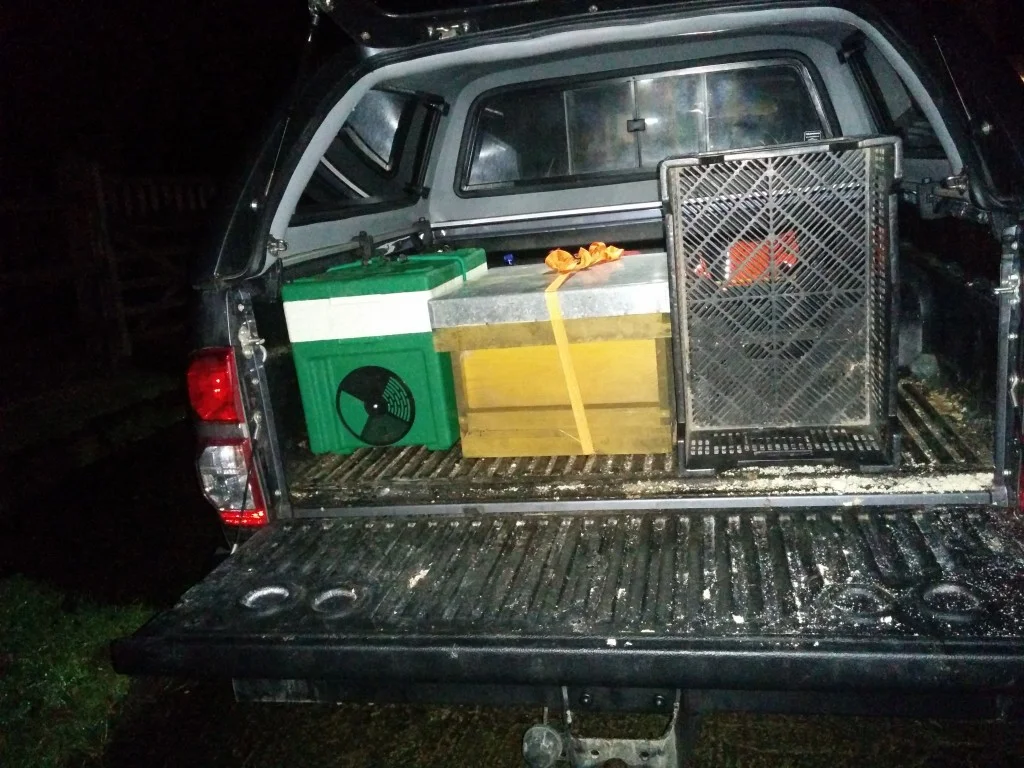 
First two beehives ready for the move to my new out apiary  