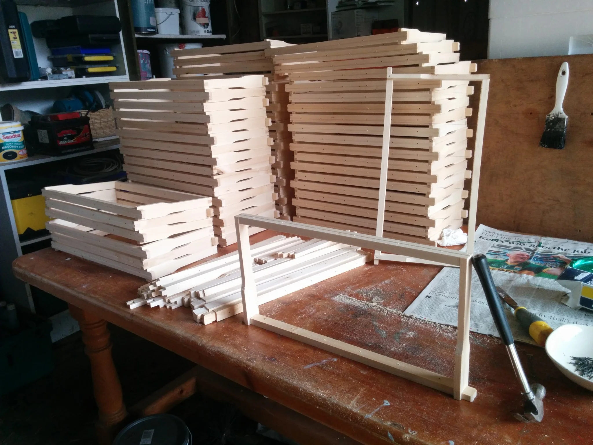 
New beehives arrived and we have been busy getting ready for the season  