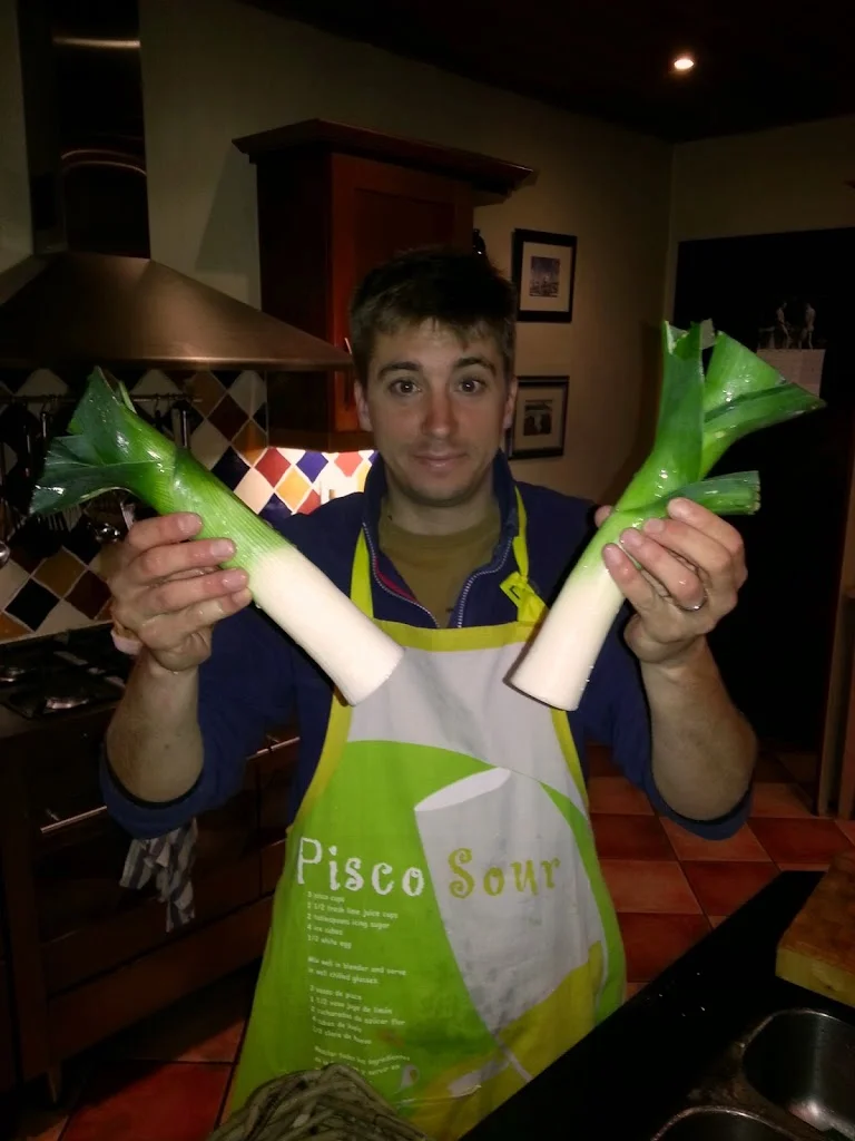 
Look at them leeks from the garden...  