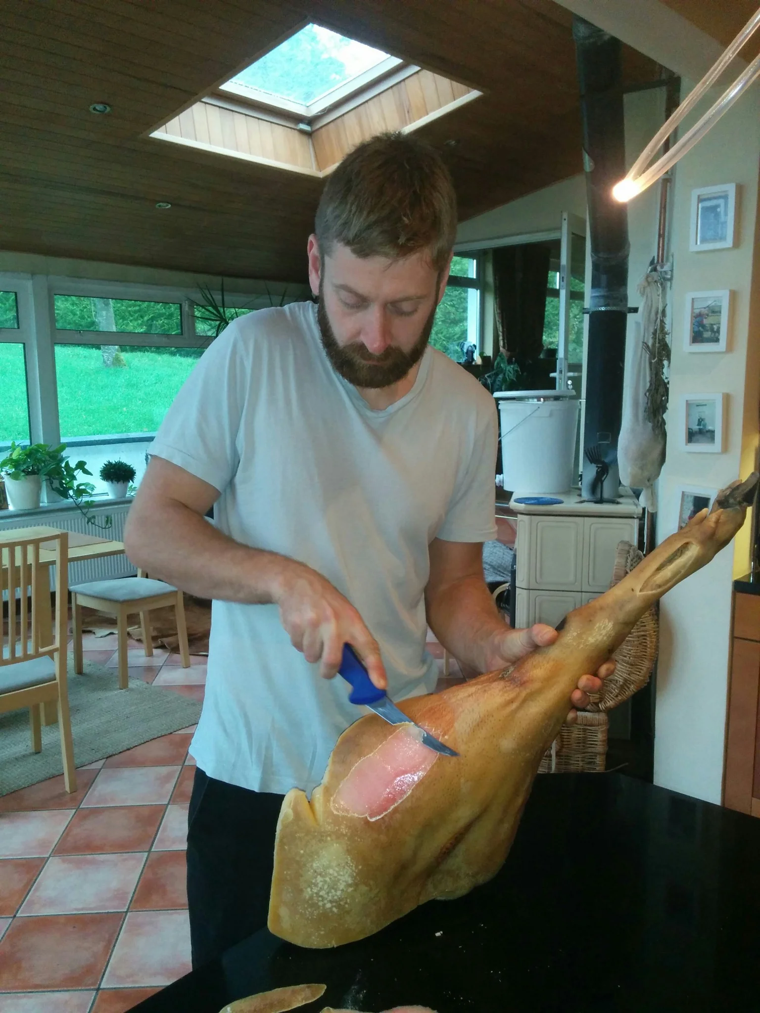 
It's time to crack into the first Serrano ham, its been a long wait!  