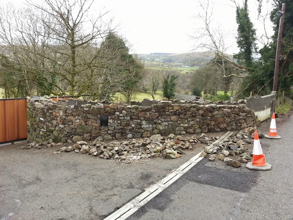 
Wall progress & stone picking  